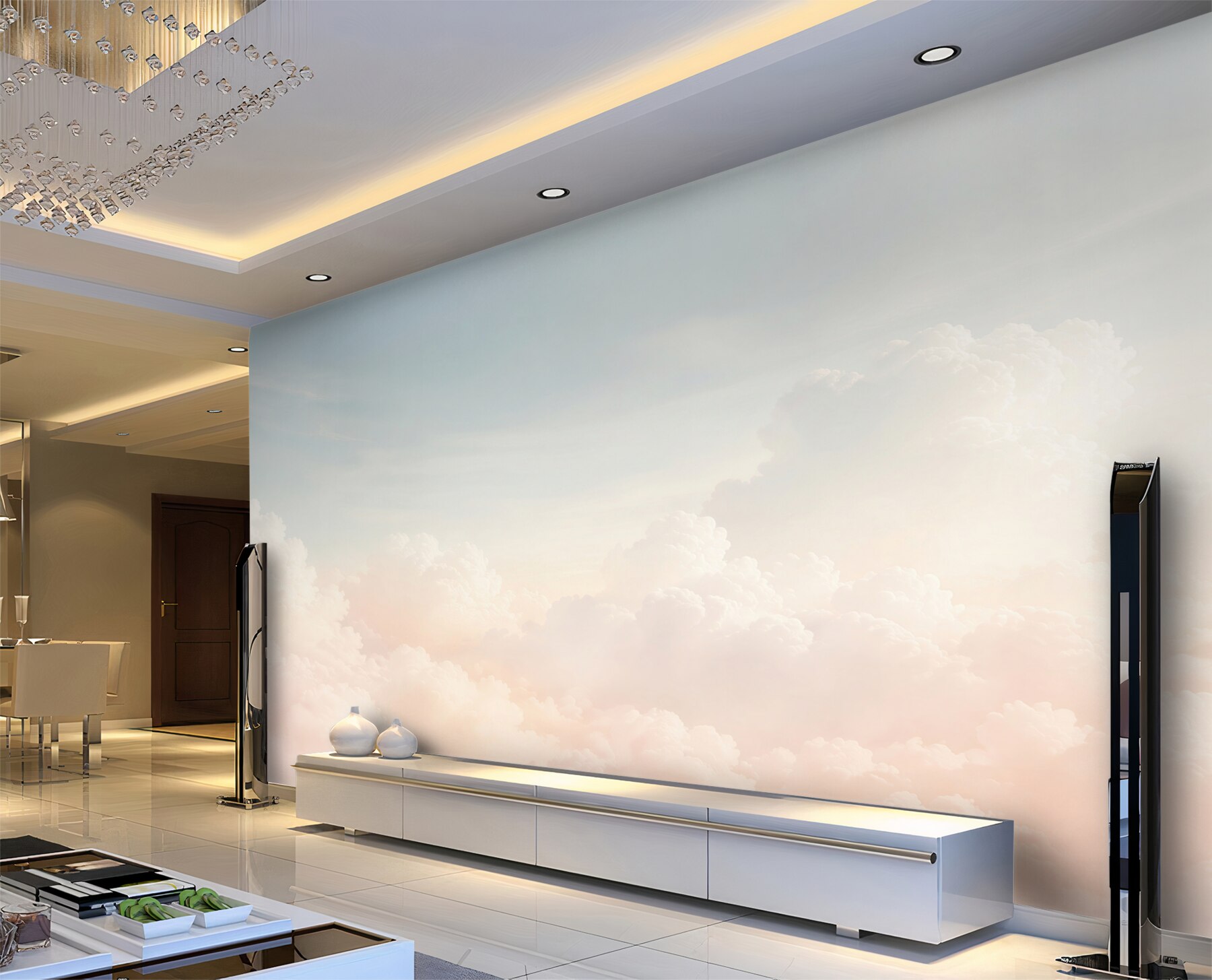 Fototapeta gęste mleczne chmury?v23