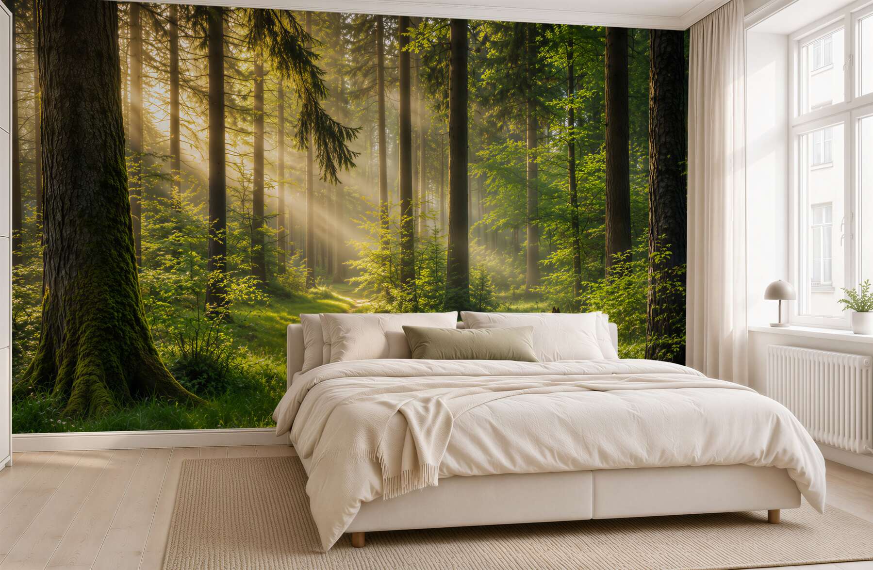 Fototapeta leśny poranek wśród zieleni?v23