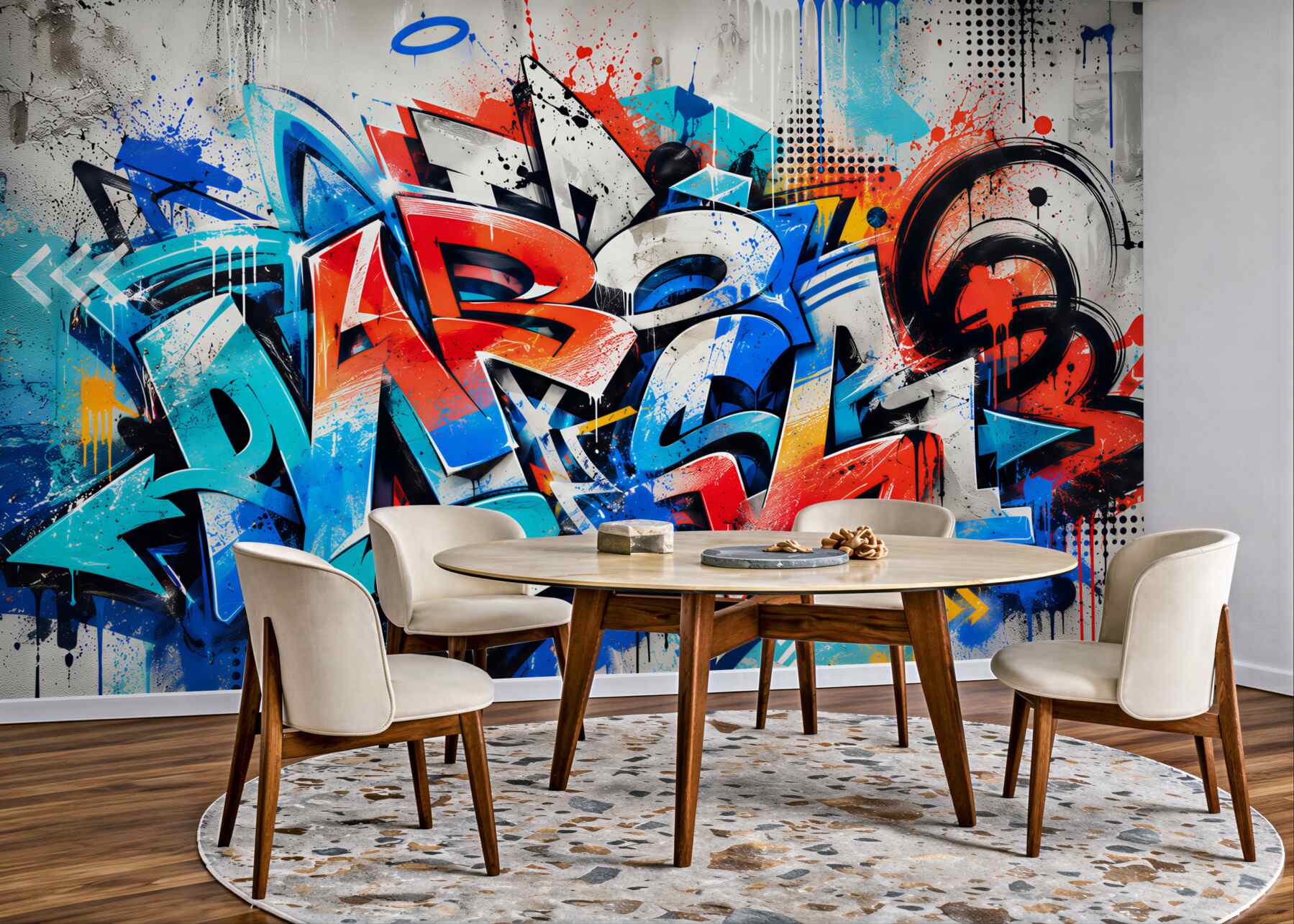 Fototapeta ściana pomalowana graffiti?v23