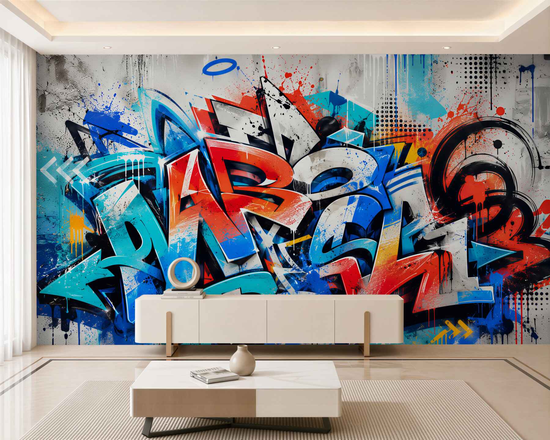 Fototapeta ściana pomalowana graffiti?v23