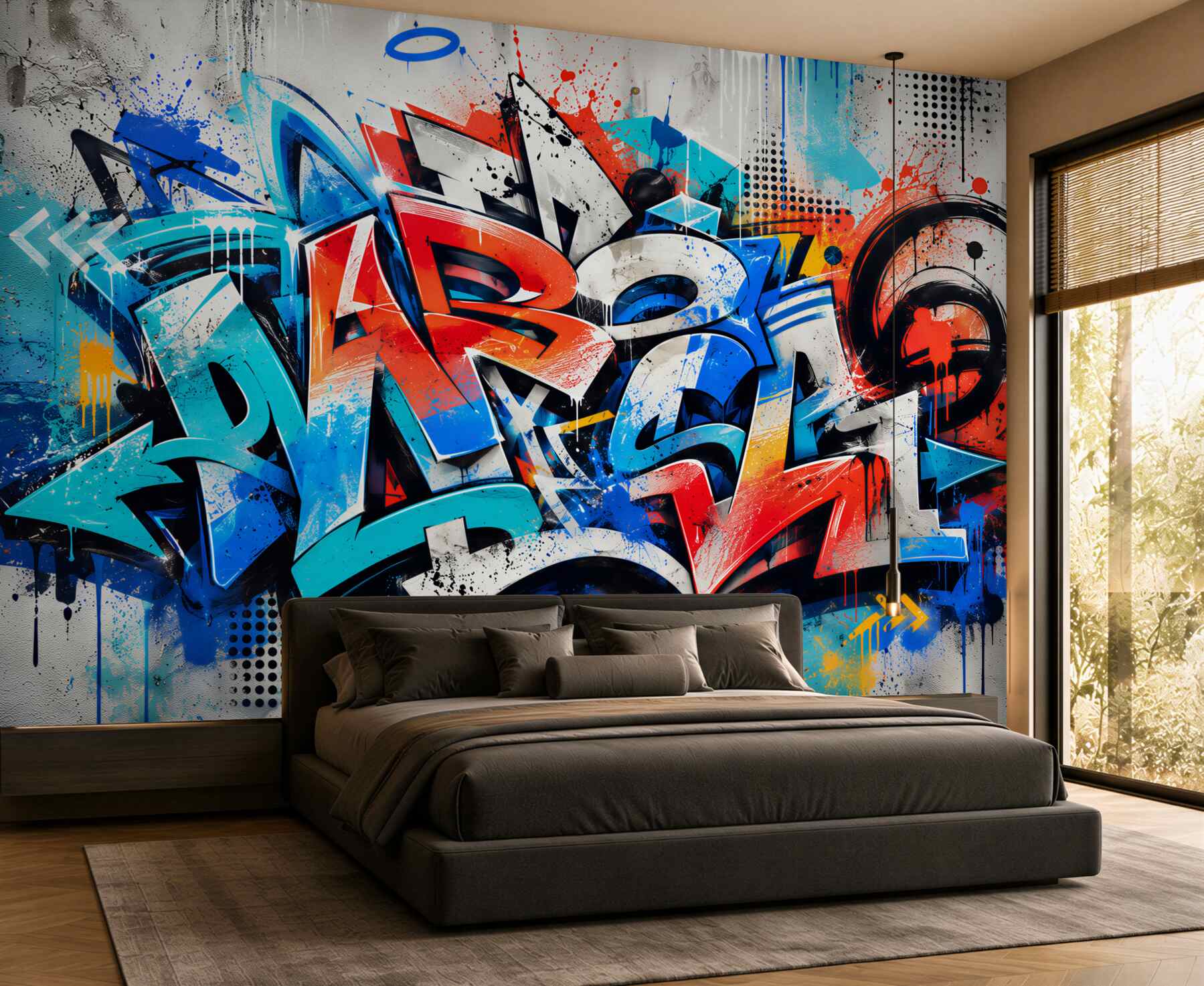 Fototapeta ściana pomalowana graffiti?v23