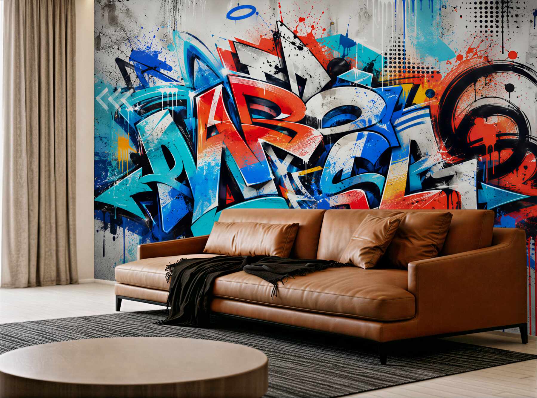 Fototapeta ściana pomalowana graffiti?v23