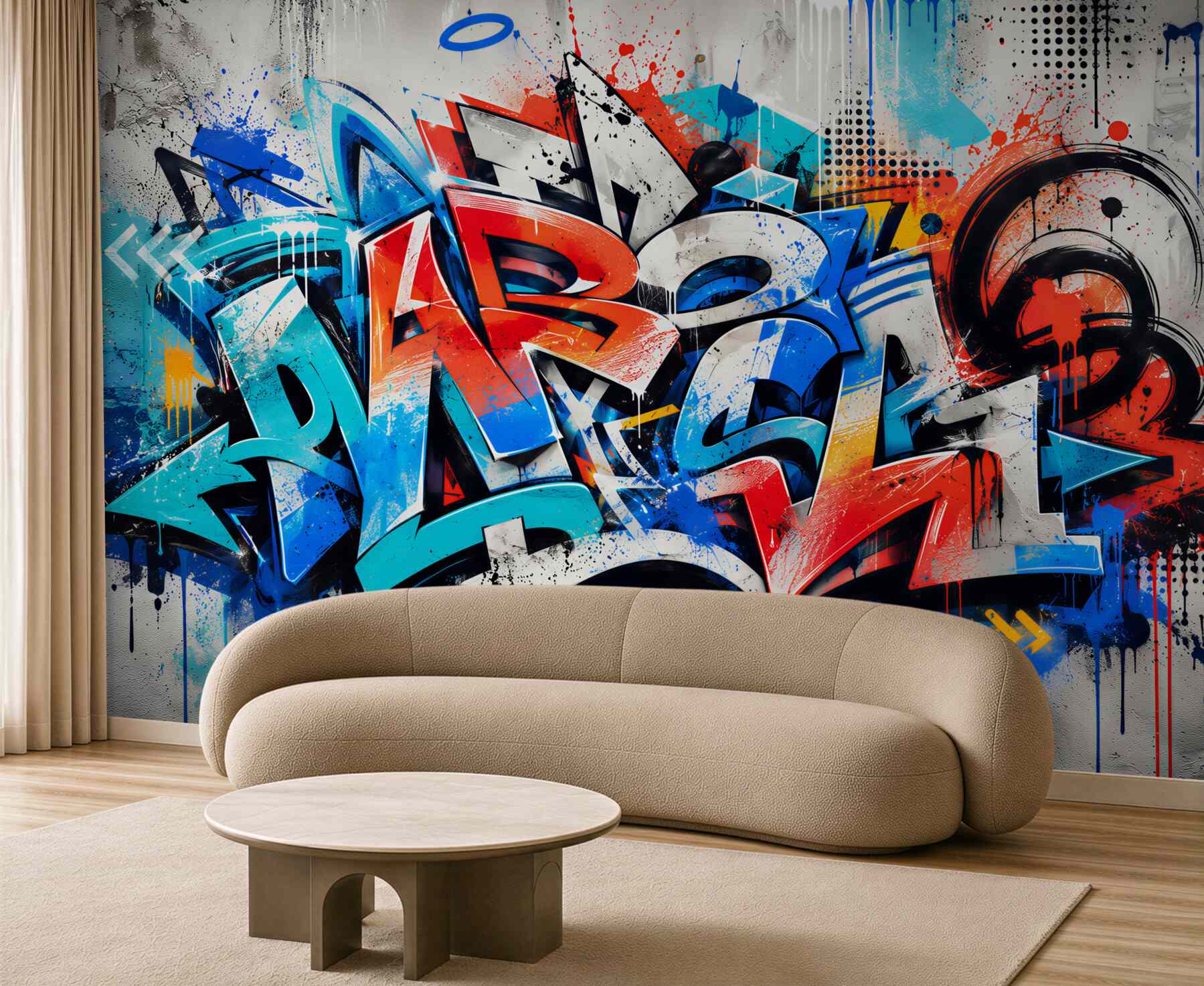 Fototapeta ściana pomalowana graffiti?v23