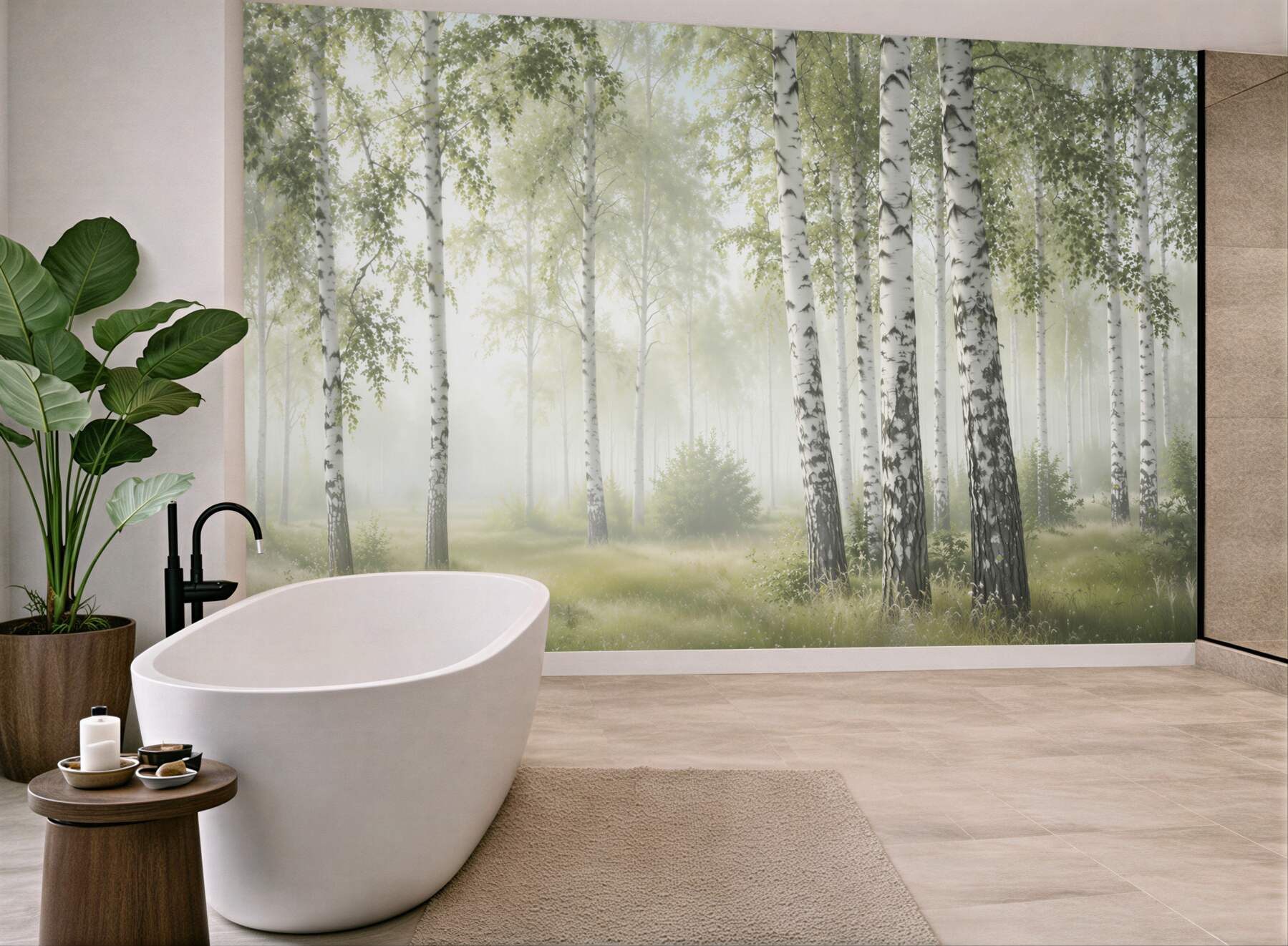 Fototapeta smukłe zielone brzozy na łące?v23