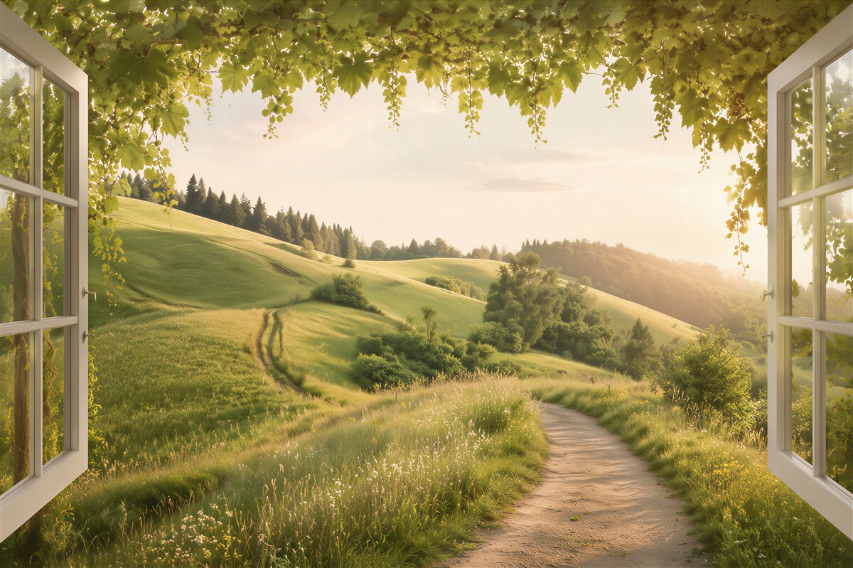Fototapeta letnia panorama z okna
