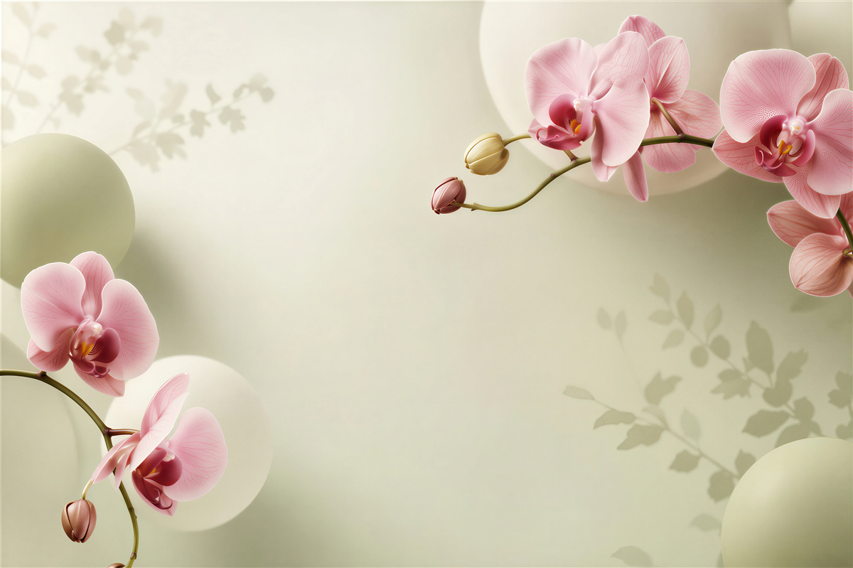Fototapeta fioletowe i białe orchidee