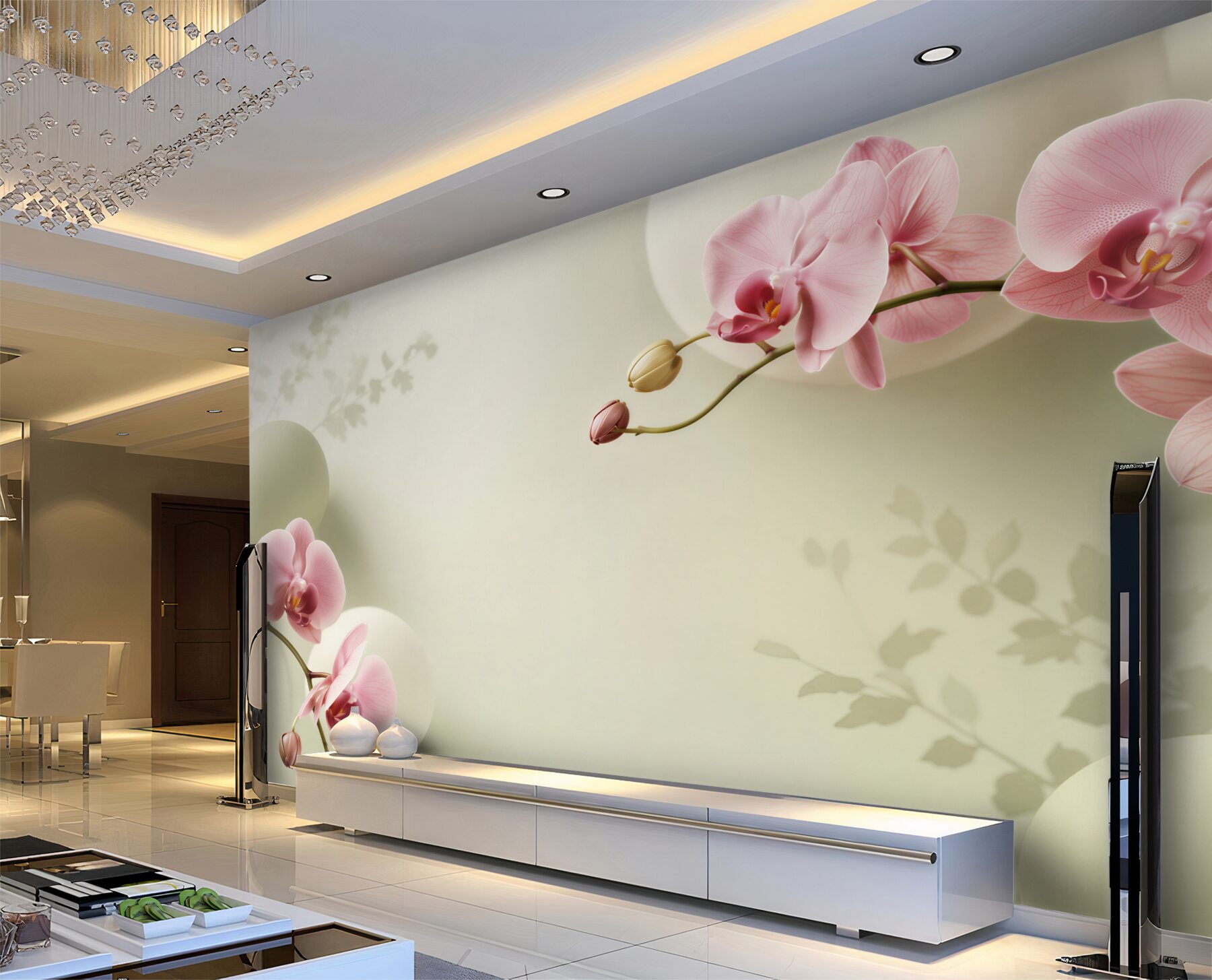Fototapeta fioletowe i białe orchidee?v23
