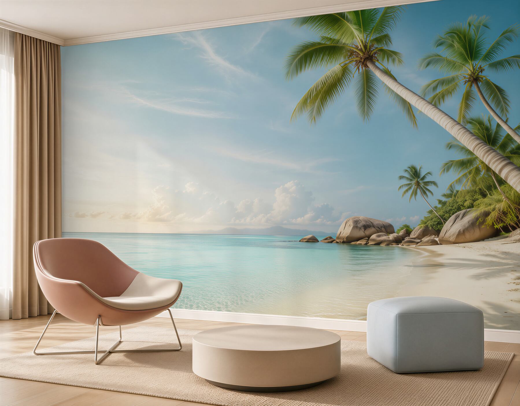 Fototapeta jacht płynie w kierunku plaży wyspy?v23