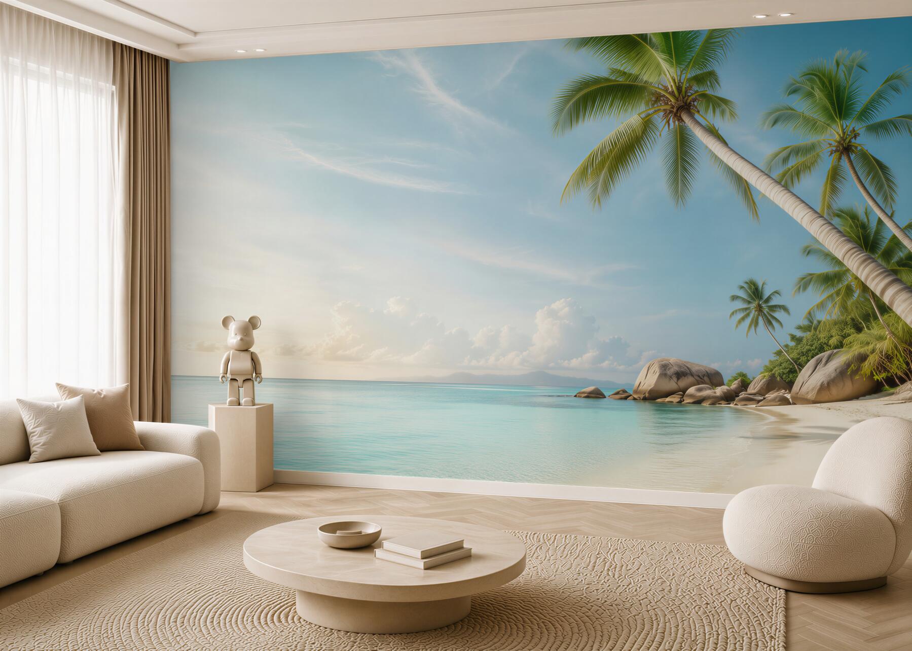 Fototapeta jacht płynie w kierunku plaży wyspy?v23