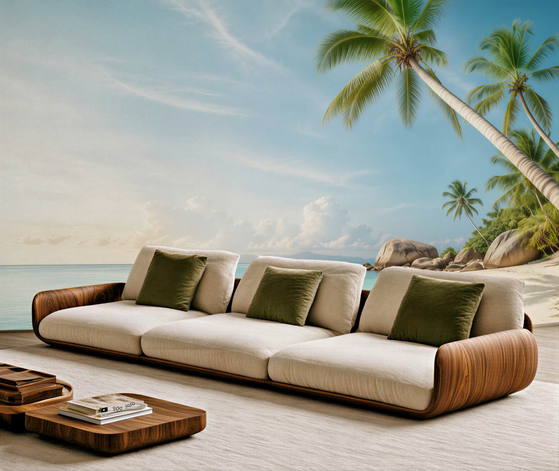 Fototapeta jacht płynie w kierunku plaży wyspy?v23