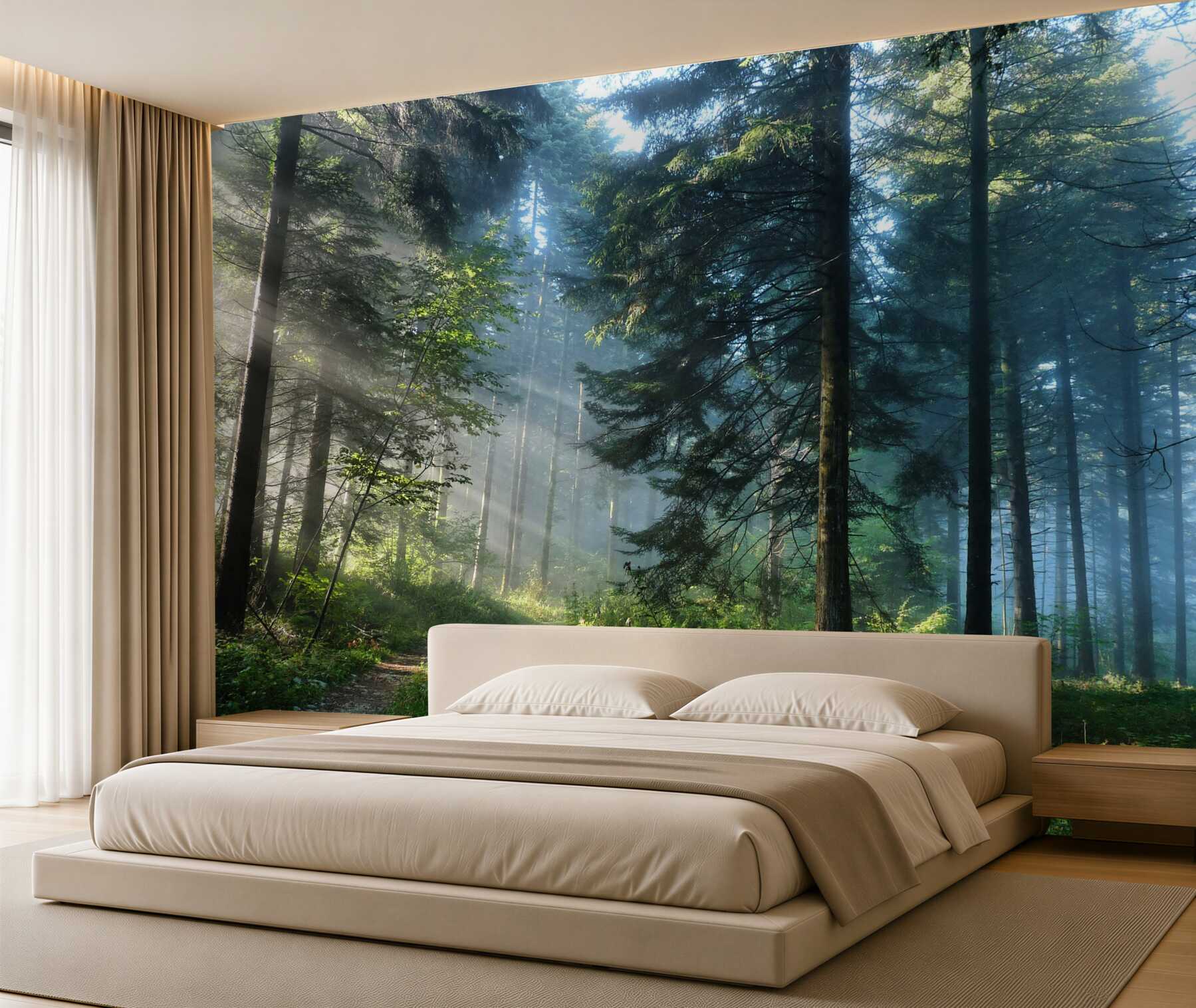 Fototapeta ścieżka w mglistym lesie?v23