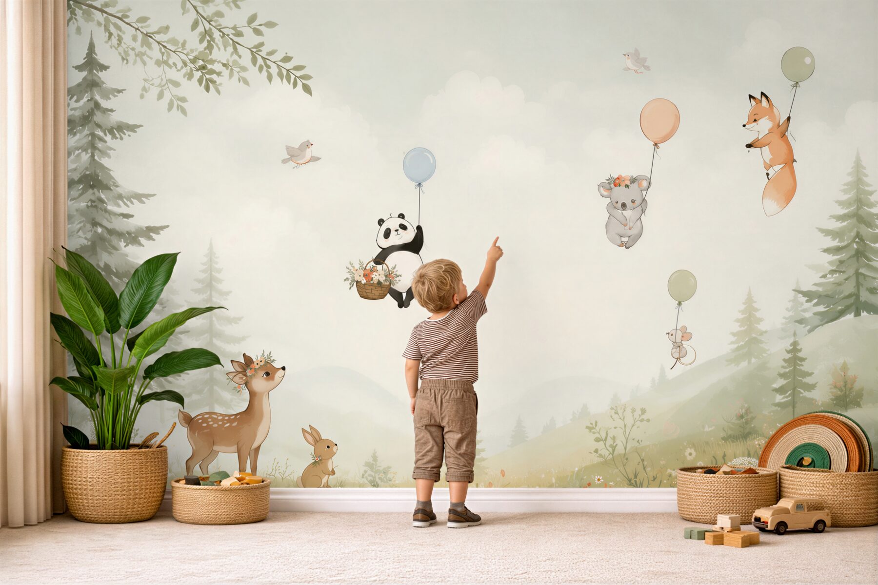 Fototapeta zwierzęta latają balonami?v23