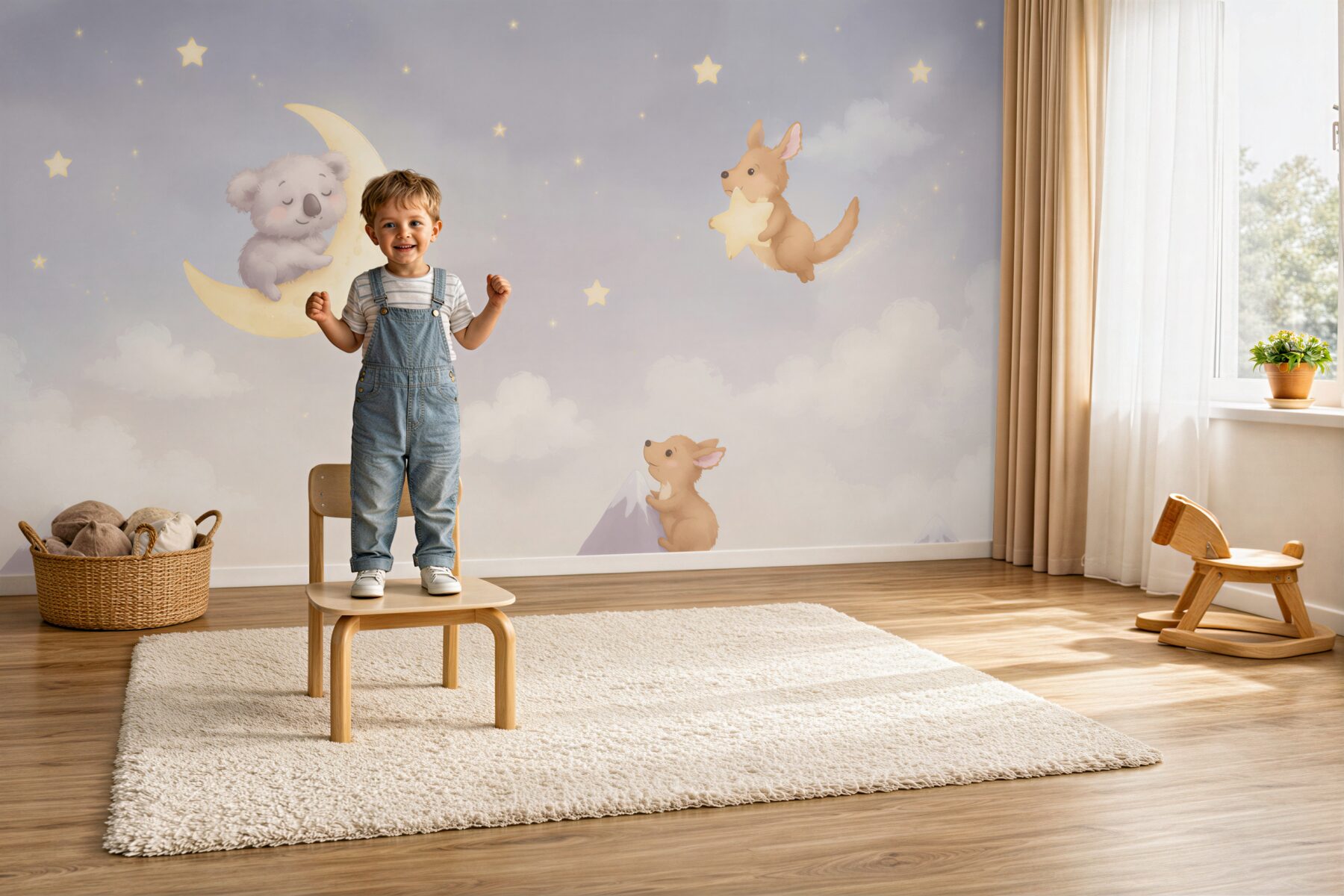 Fototapeta zwierzęta z gwiazd i księżyca?v23