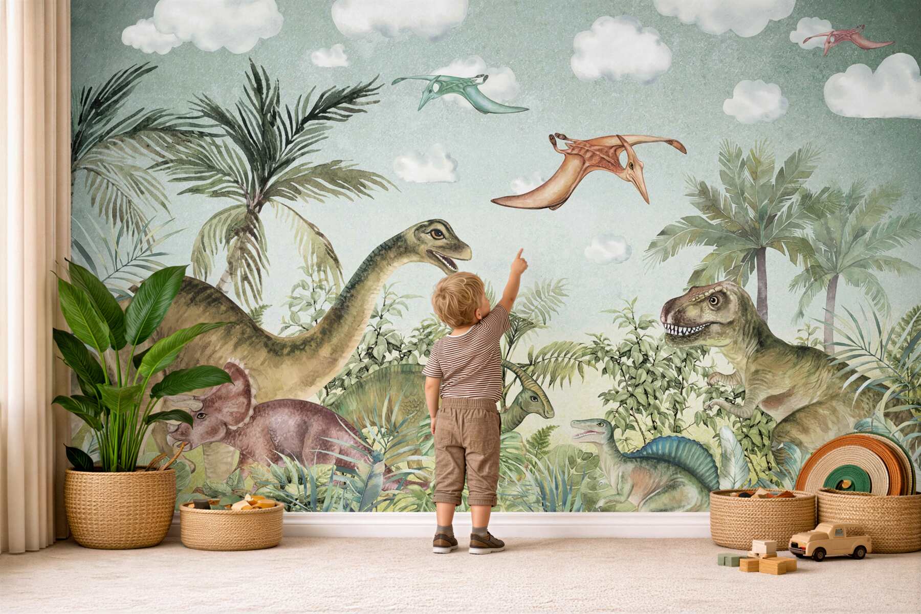 Fototapeta dinozaury na zielono?v23