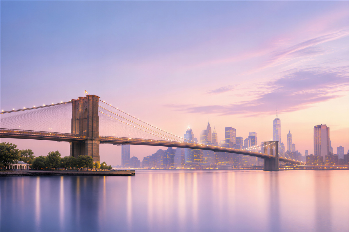 Fototapeta Wieczorna panorama Manhattanu