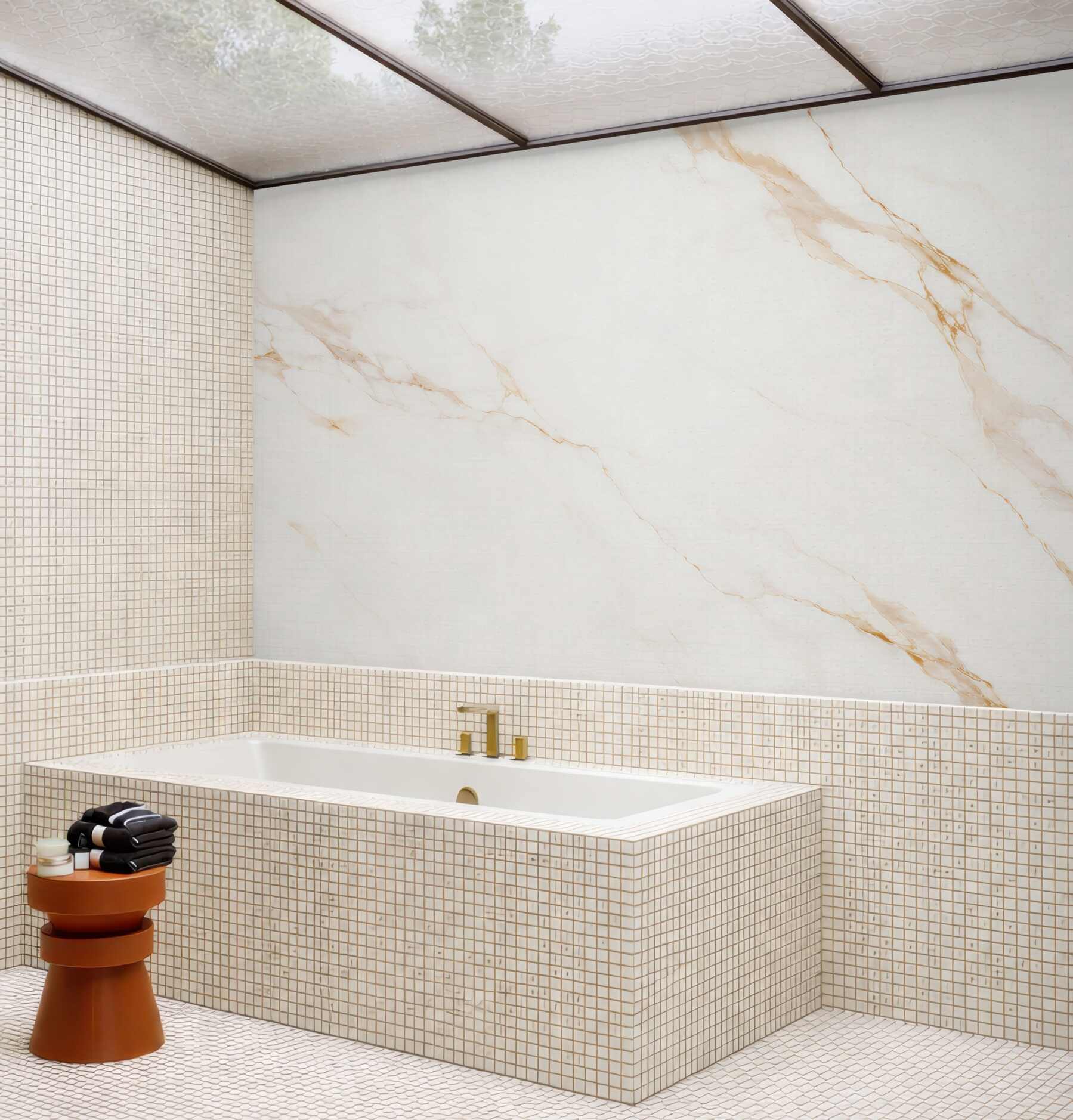 Fototapeta jasnobrązowe płytki porcelanowe?v23