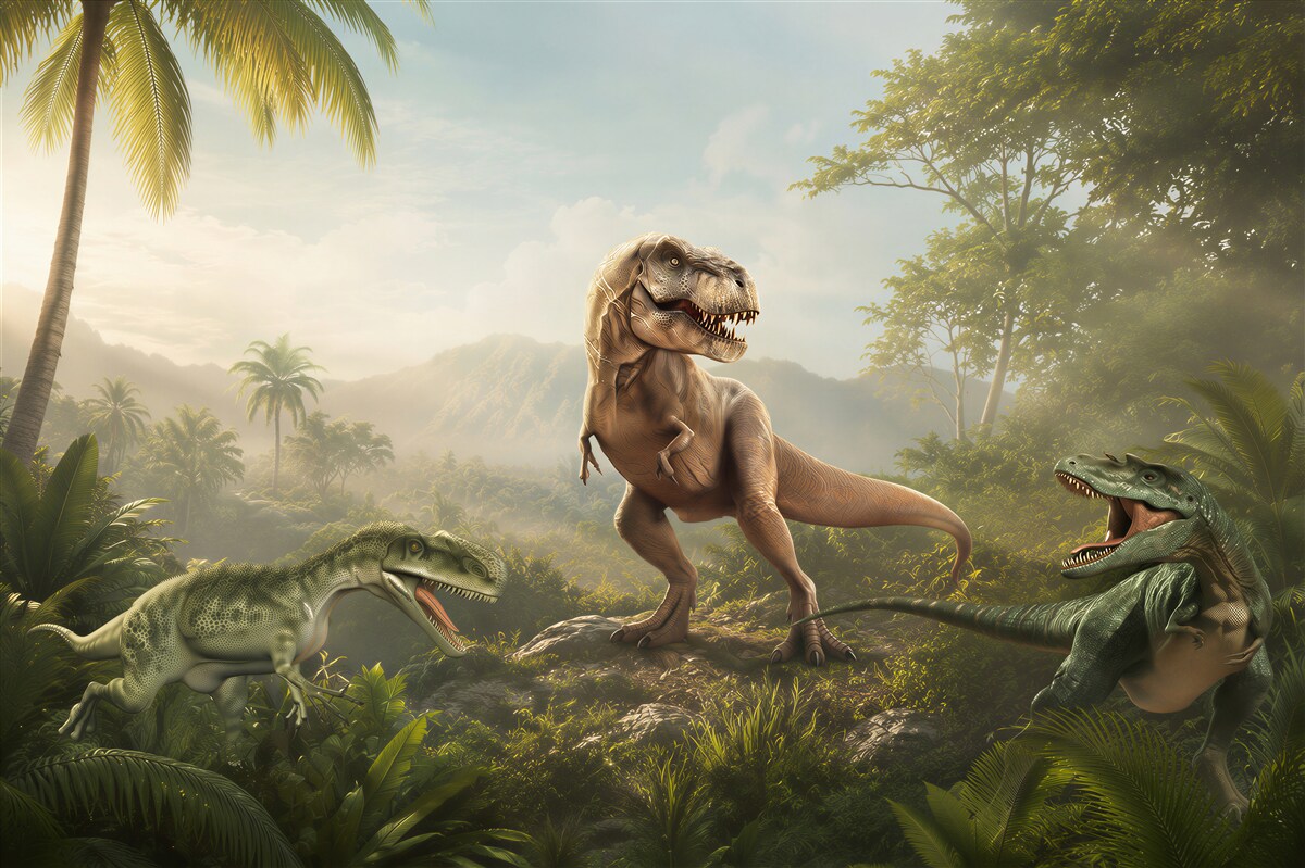 Fototapeta Wiek dinozaurów w tropikach