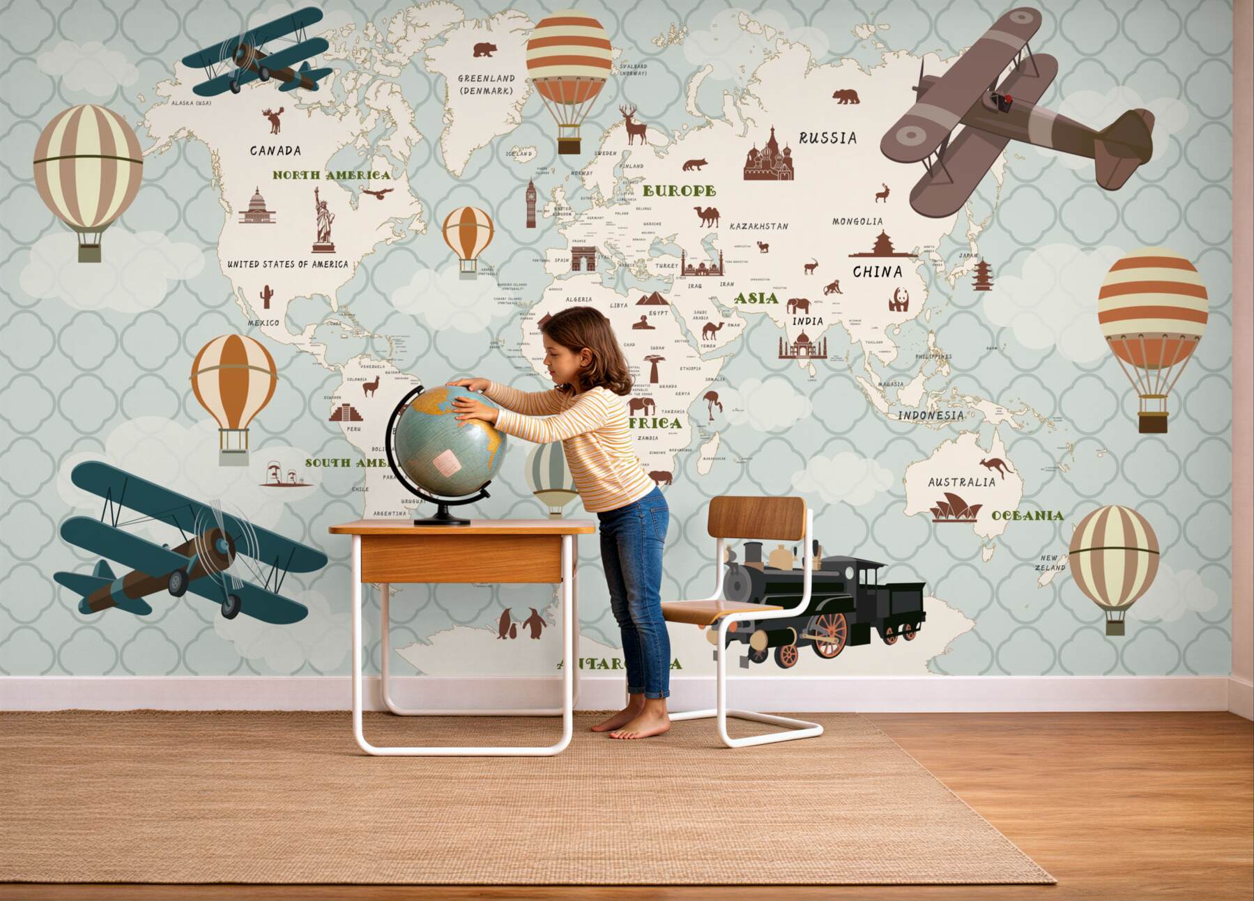 Fototapeta Mapa świata dla dzieci?v23