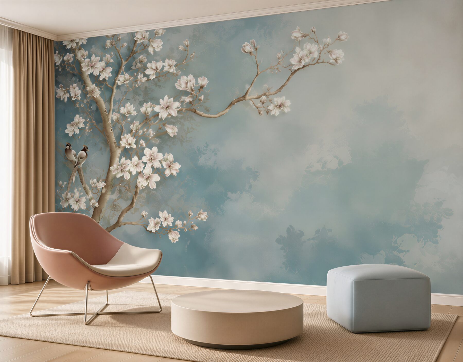Fototapeta kwitnąca magnolia i zbliżająca się noc?v23
