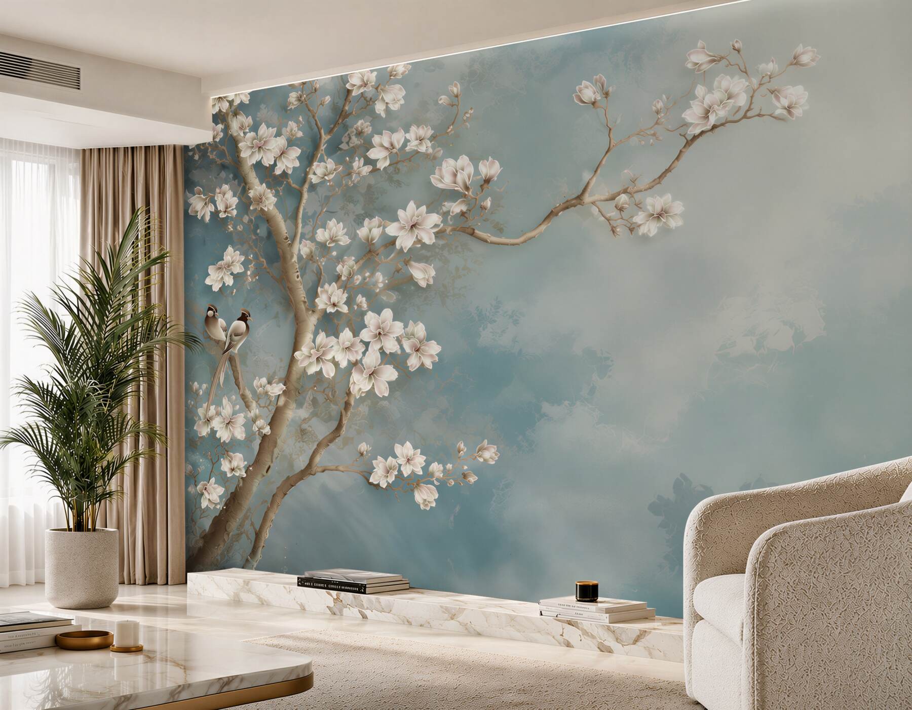 Fototapeta kwitnąca magnolia i zbliżająca się noc?v23