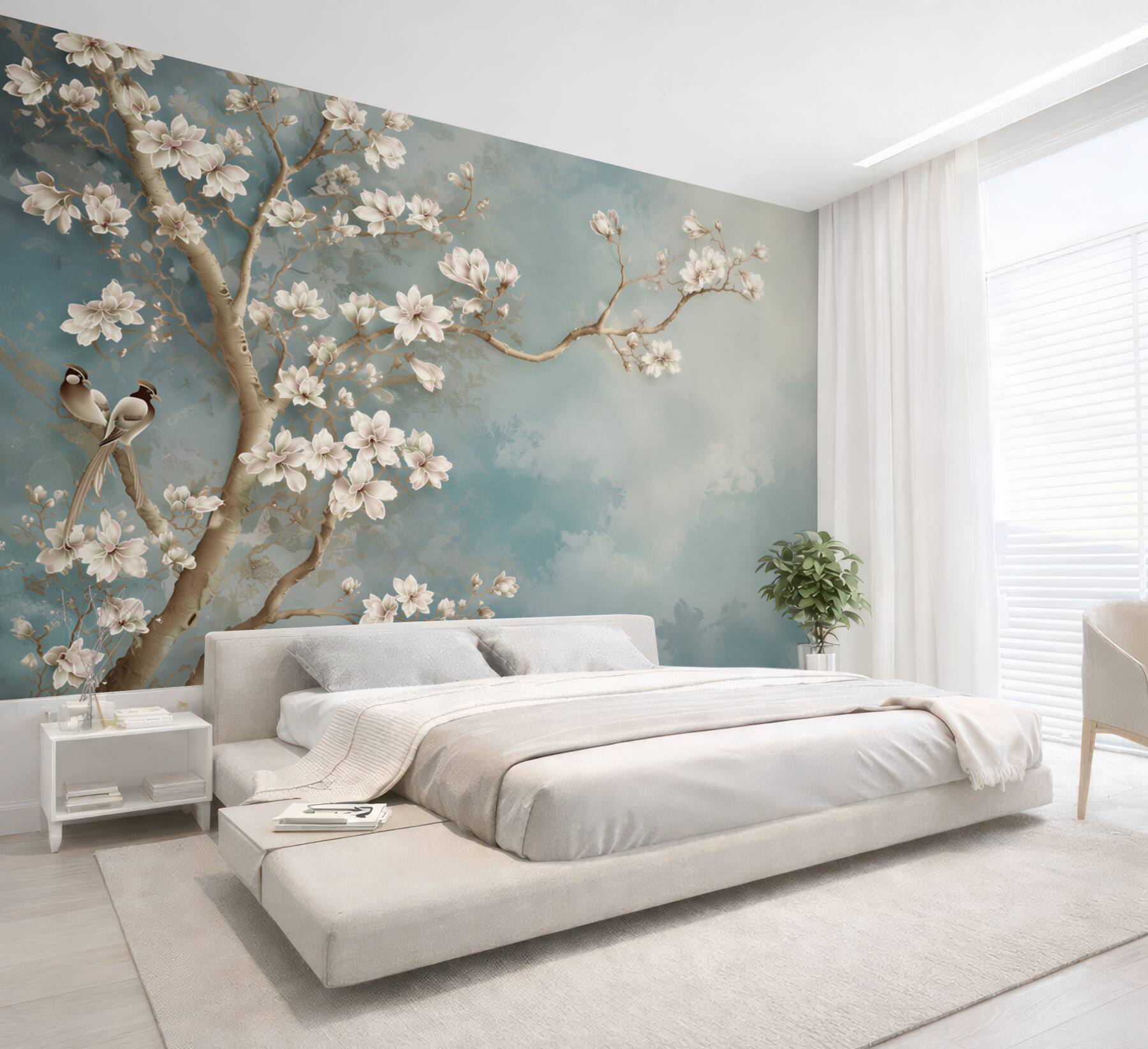 Fototapeta kwitnąca magnolia i zbliżająca się noc?v23
