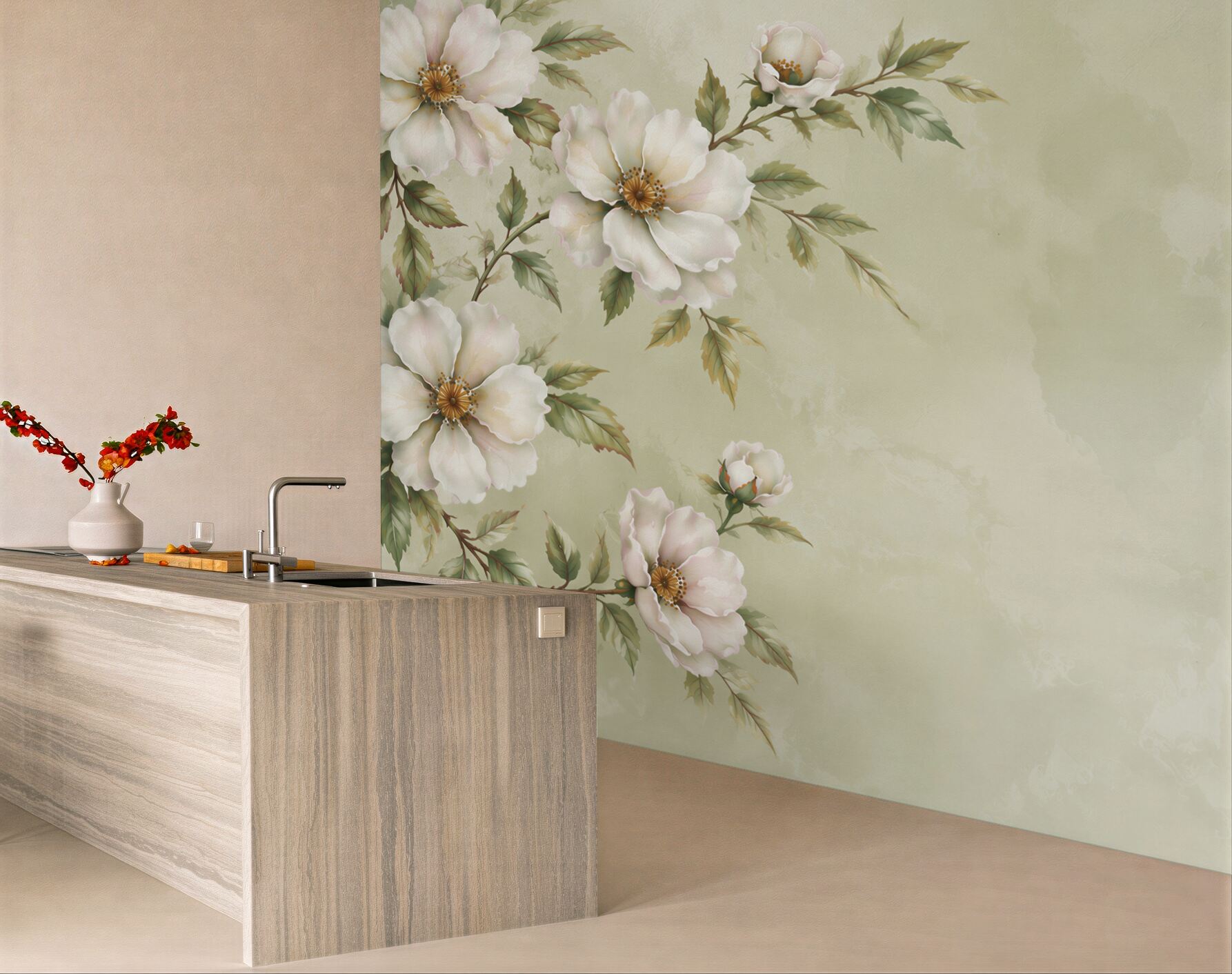 Fototapeta kwitnące gałęzie białej magnolii?v23