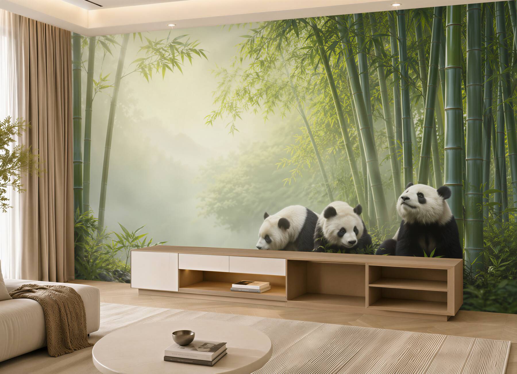 Fototapeta Panda w bambusowym lesie?v23