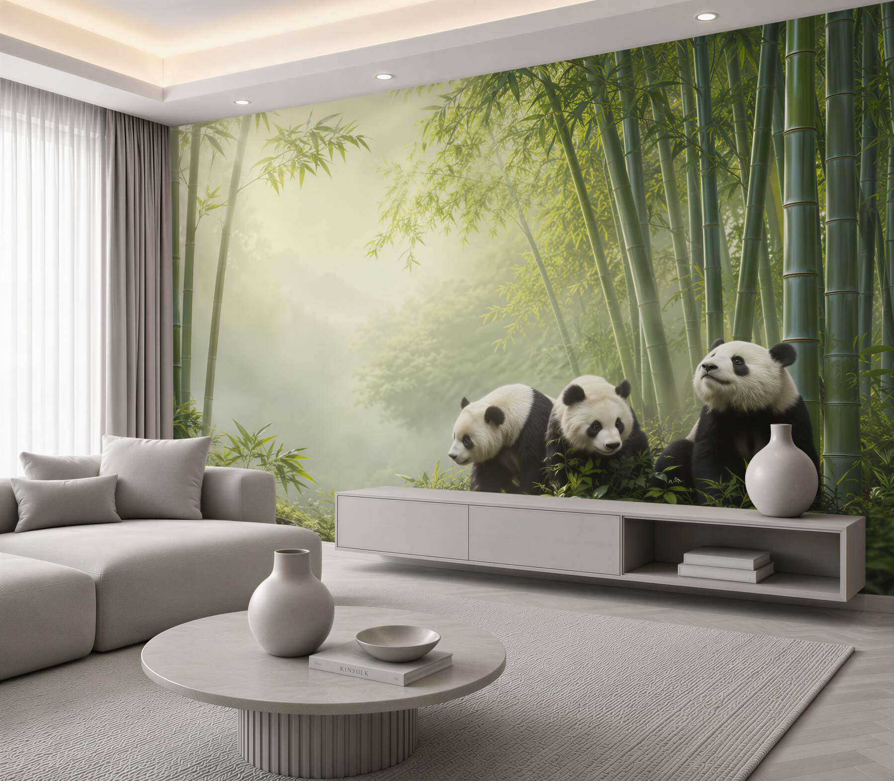 Fototapeta Panda w bambusowym lesie?v23