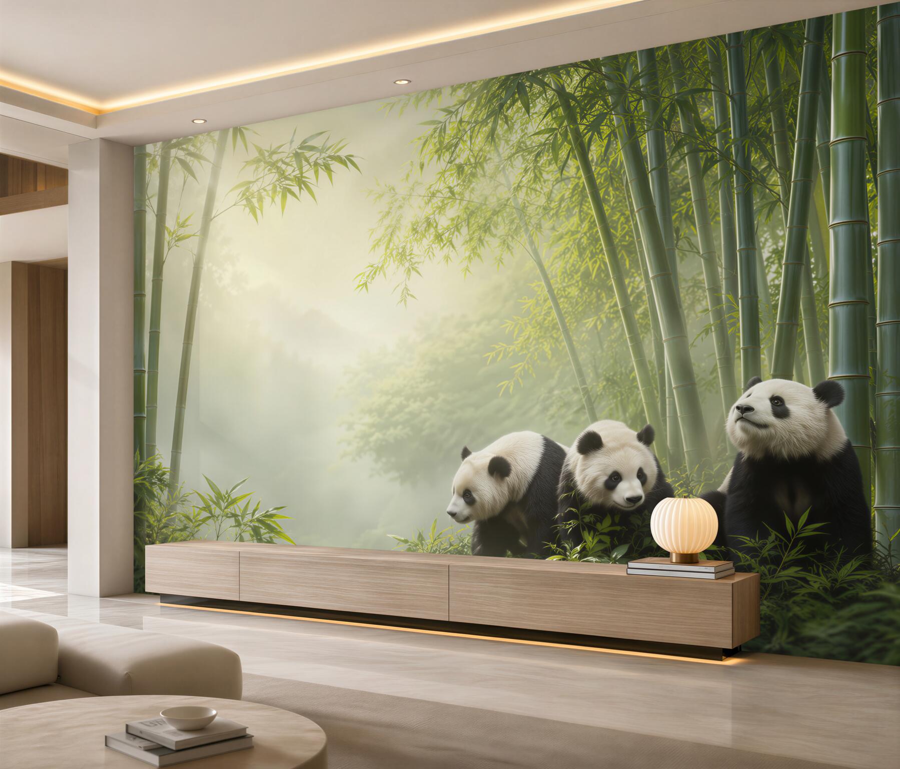 Fototapeta Panda w bambusowym lesie?v23