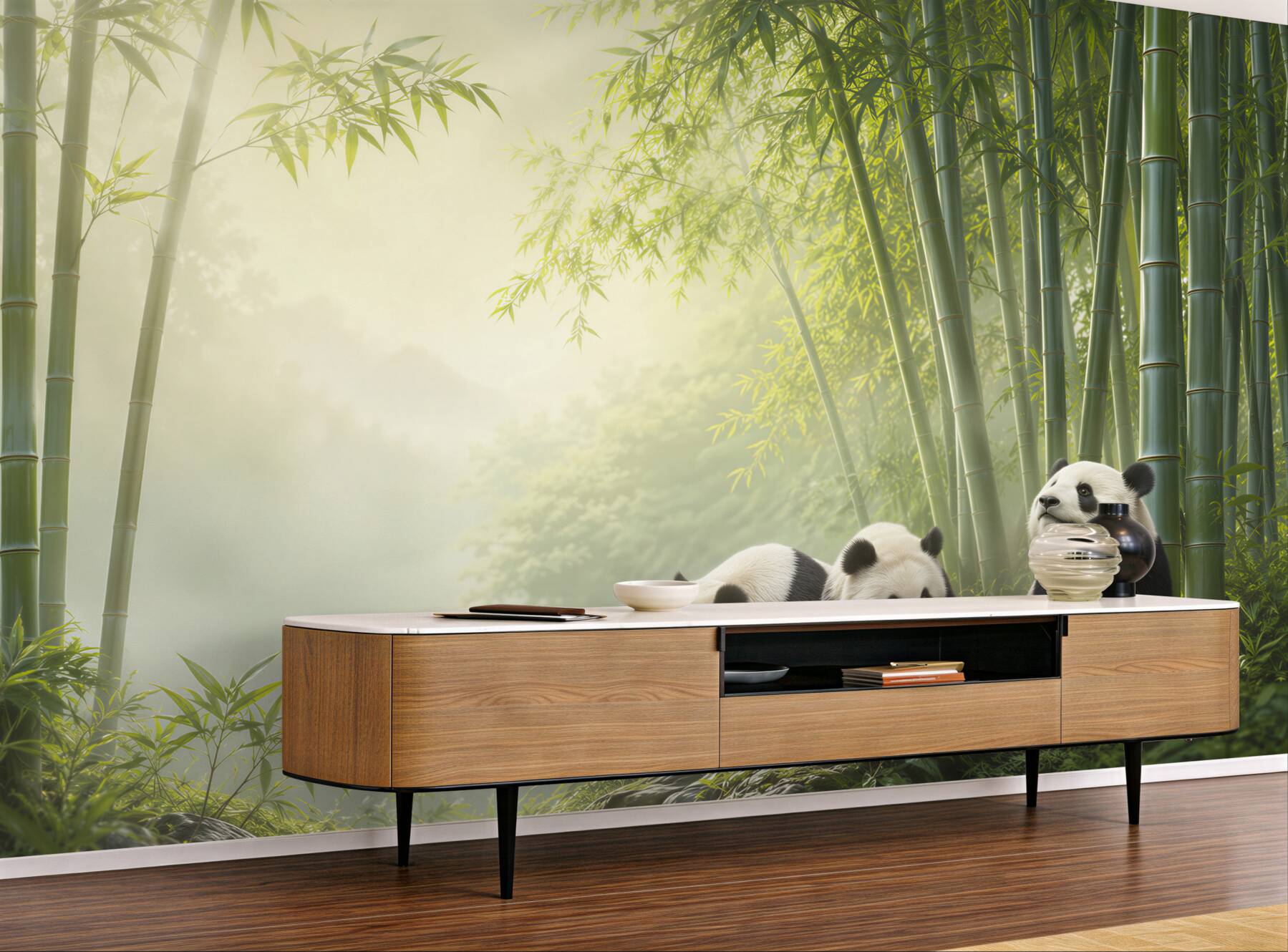 Fototapeta Panda w bambusowym lesie?v23