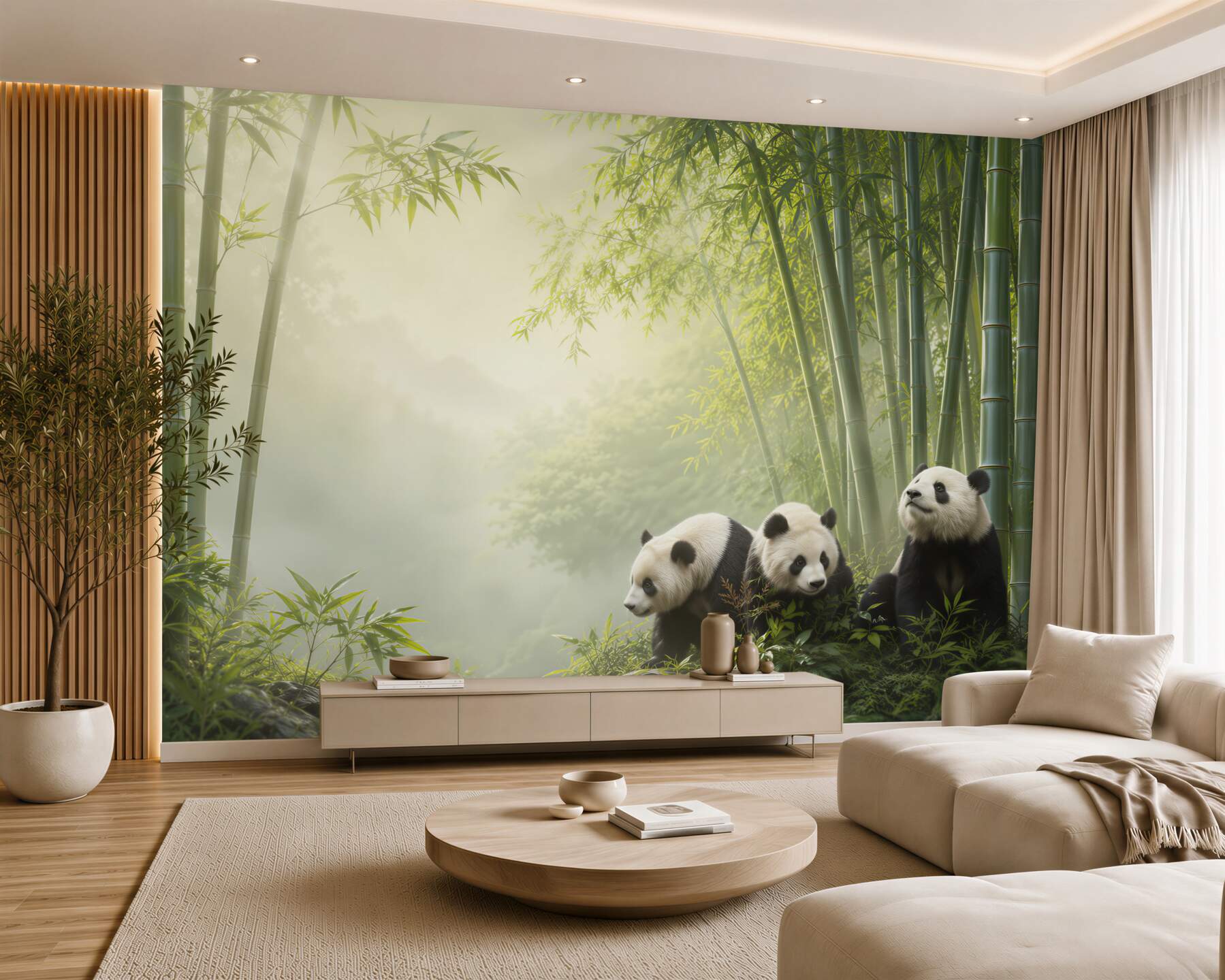 Fototapeta Panda w bambusowym lesie?v23