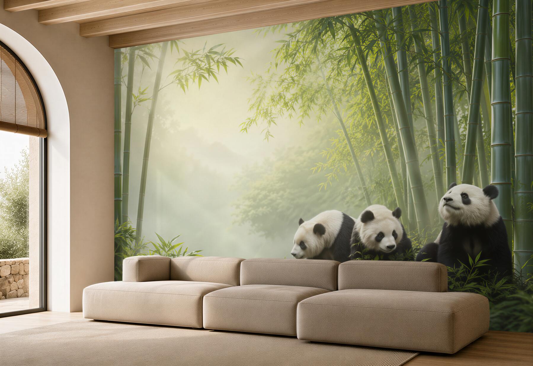 Fototapeta Panda w bambusowym lesie?v23