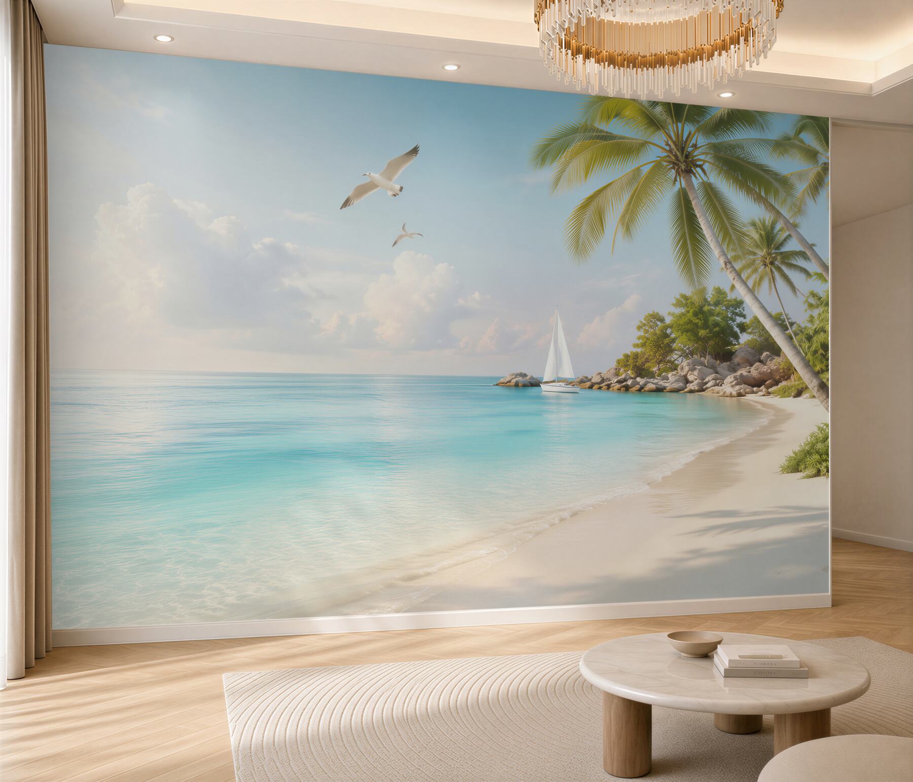 Fototapeta otwórz ramy okienne na plażę i morze?v23