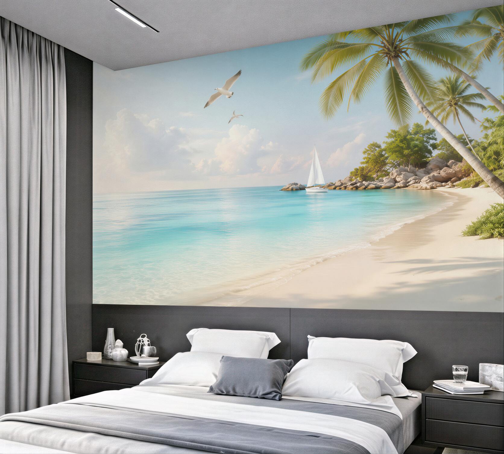 Fototapeta otwórz ramy okienne na plażę i morze?v23