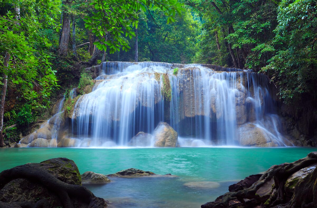 Fototapeta Erawan wodospad, Kanchanaburi, Tajlandia