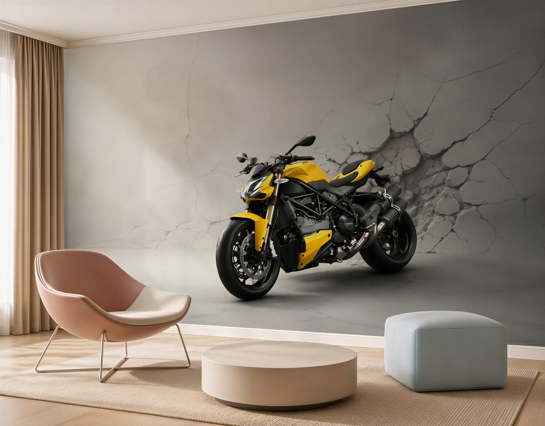 Fototapeta Motocykl, pojazd i żółty?v23