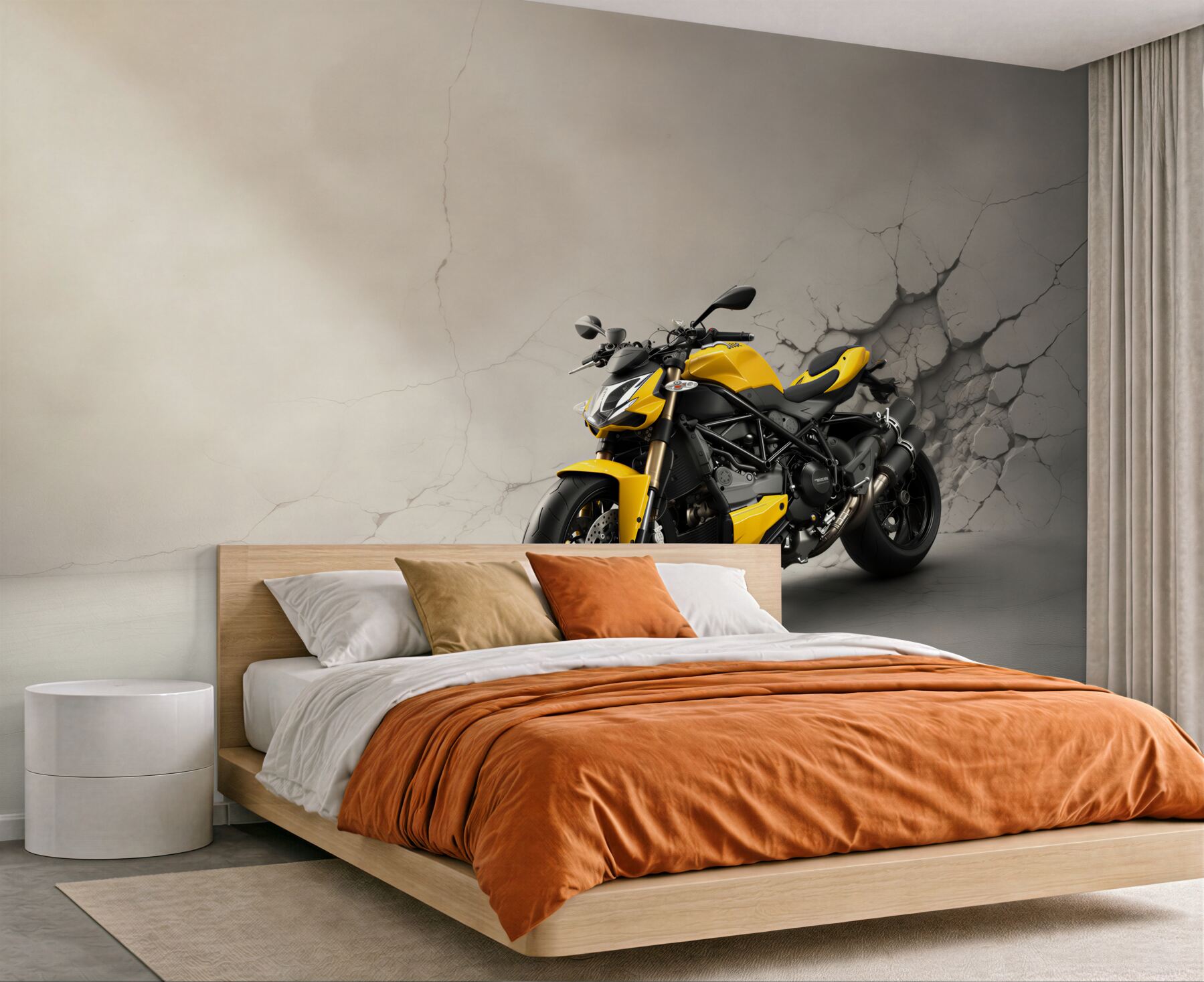 Fototapeta Motocykl, pojazd i żółty?v23