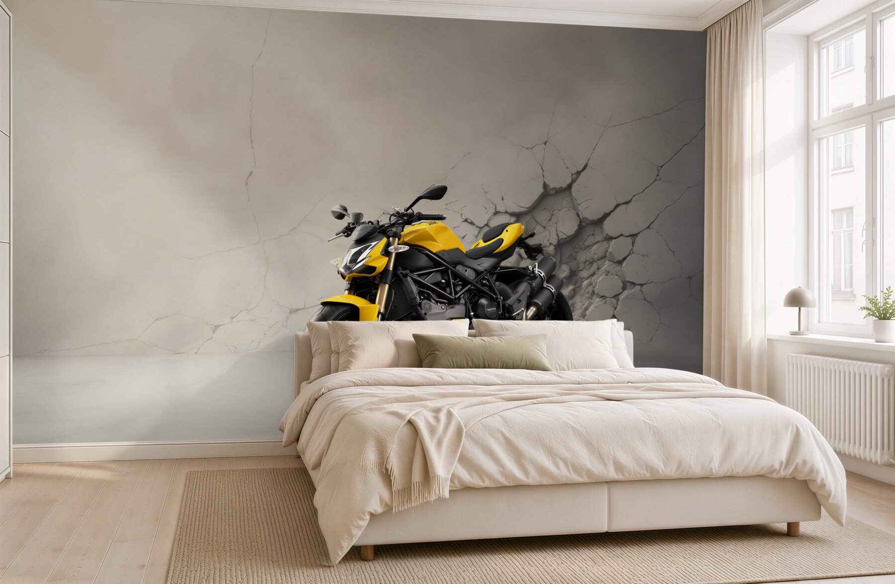 Fototapeta Motocykl, pojazd i żółty?v23