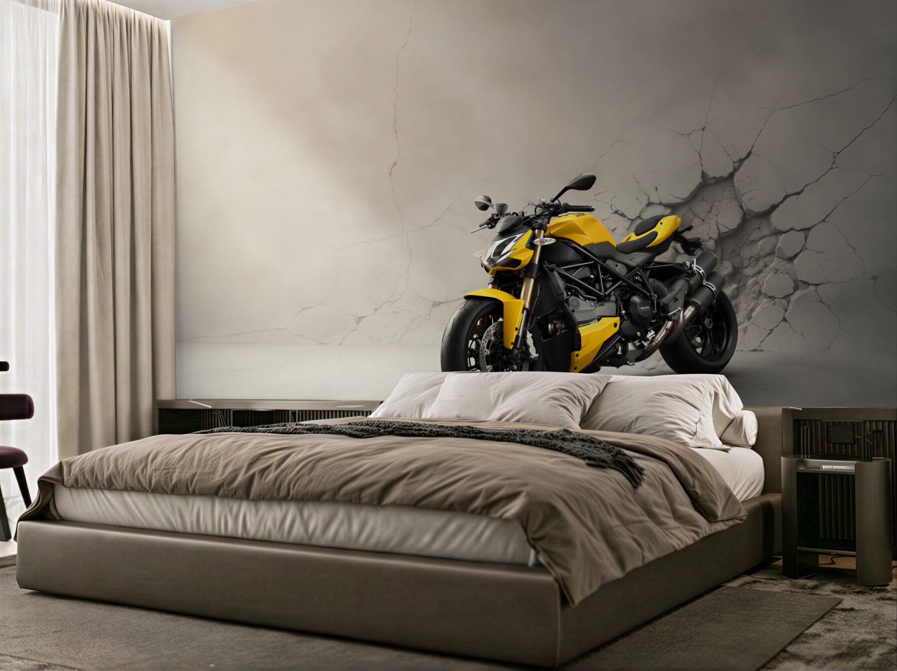 Fototapeta Motocykl, pojazd i żółty?v23