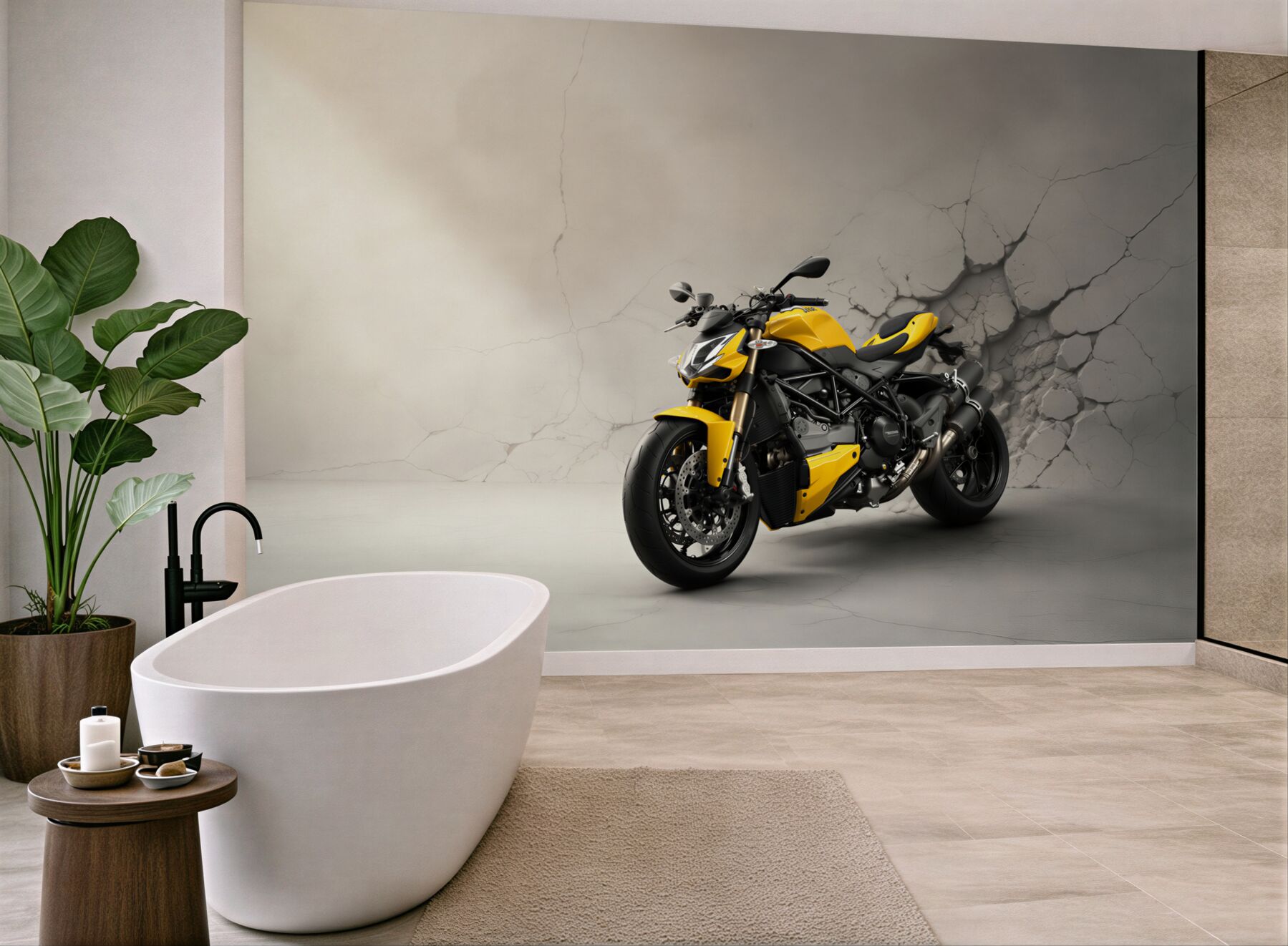 Fototapeta Motocykl, pojazd i żółty?v23
