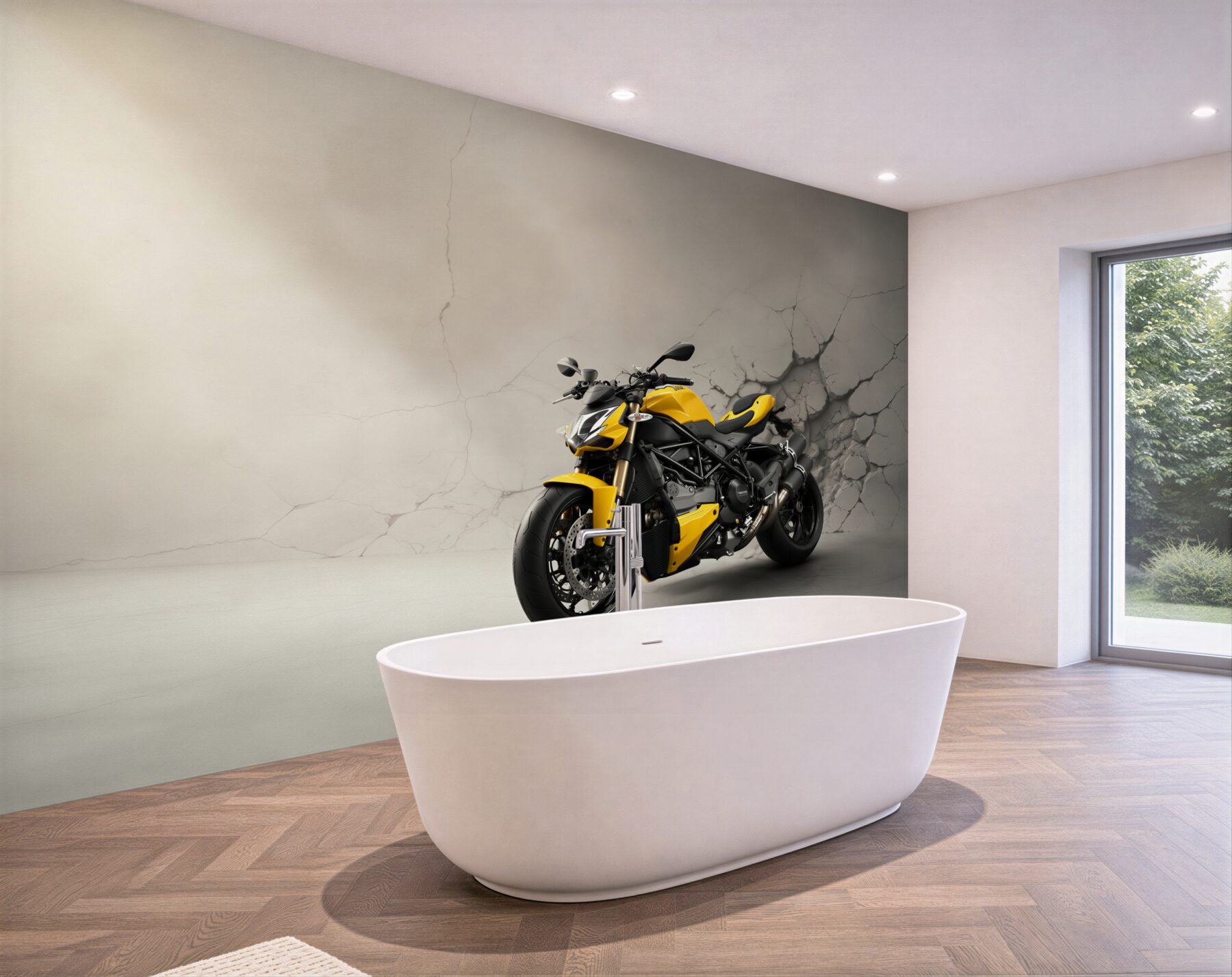 Fototapeta Motocykl, pojazd i żółty?v23