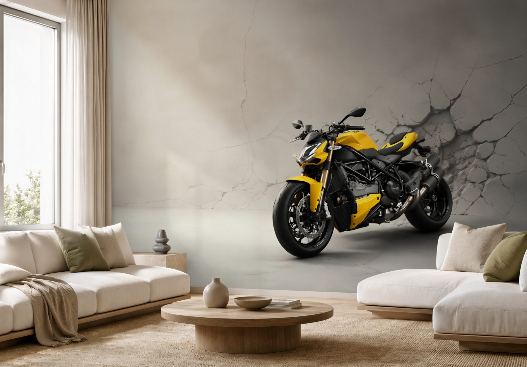 Fototapeta Motocykl, pojazd i żółty?v23
