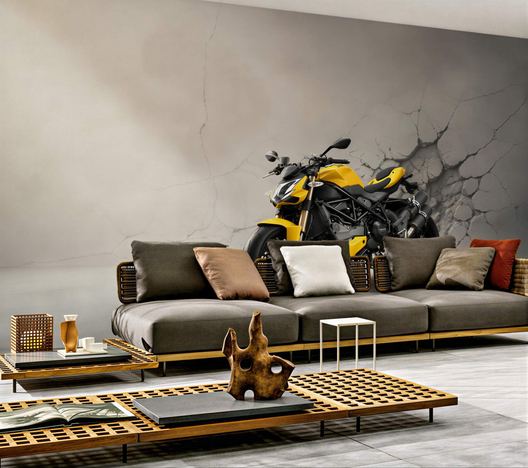 Fototapeta Motocykl, pojazd i żółty?v23