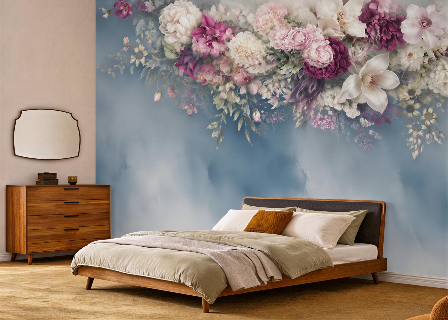 Fototapeta Niebieski, sofa i Ściana?v23
