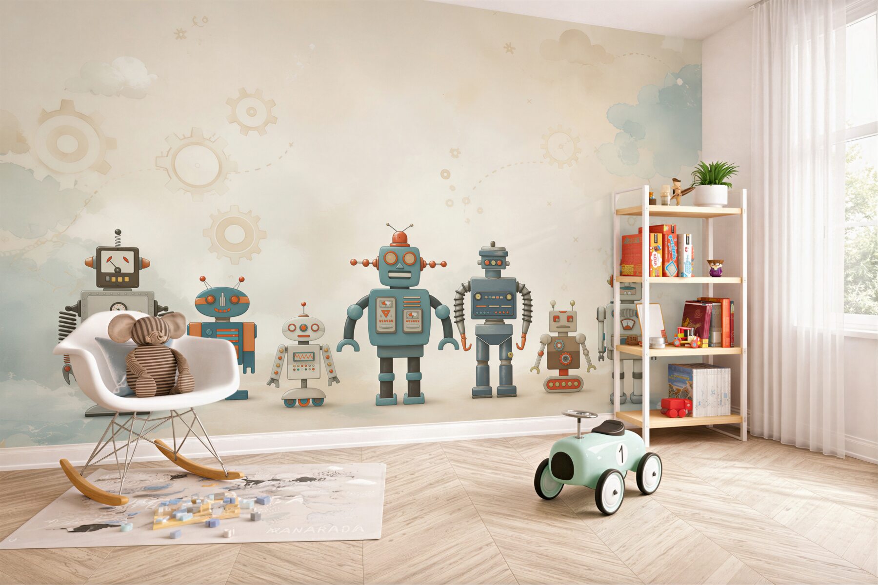 Fototapeta Roboty w pokoju dziecinnym?v23