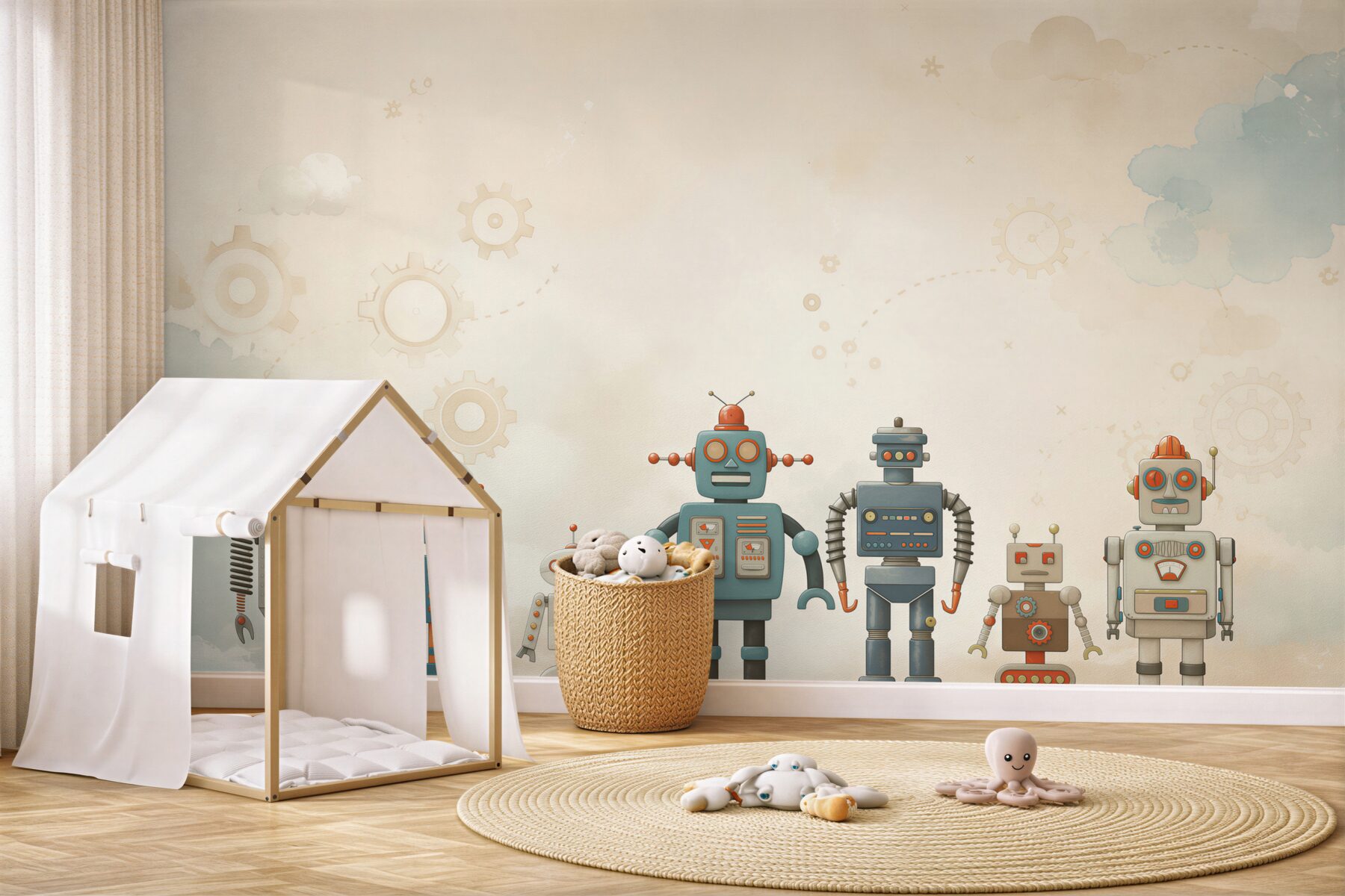 Fototapeta Roboty w pokoju dziecinnym