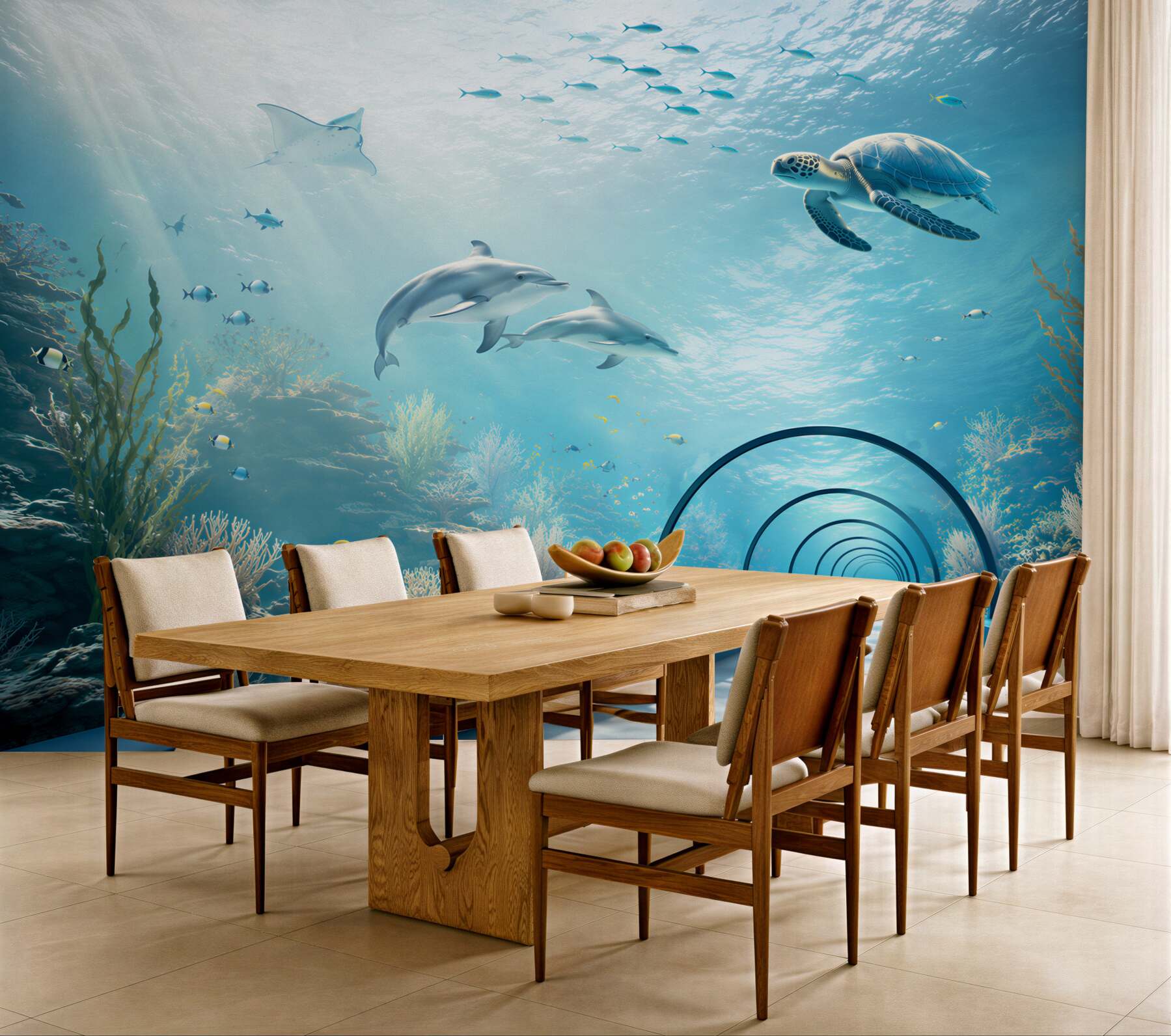 Fototapeta Oceanarium z delfinami