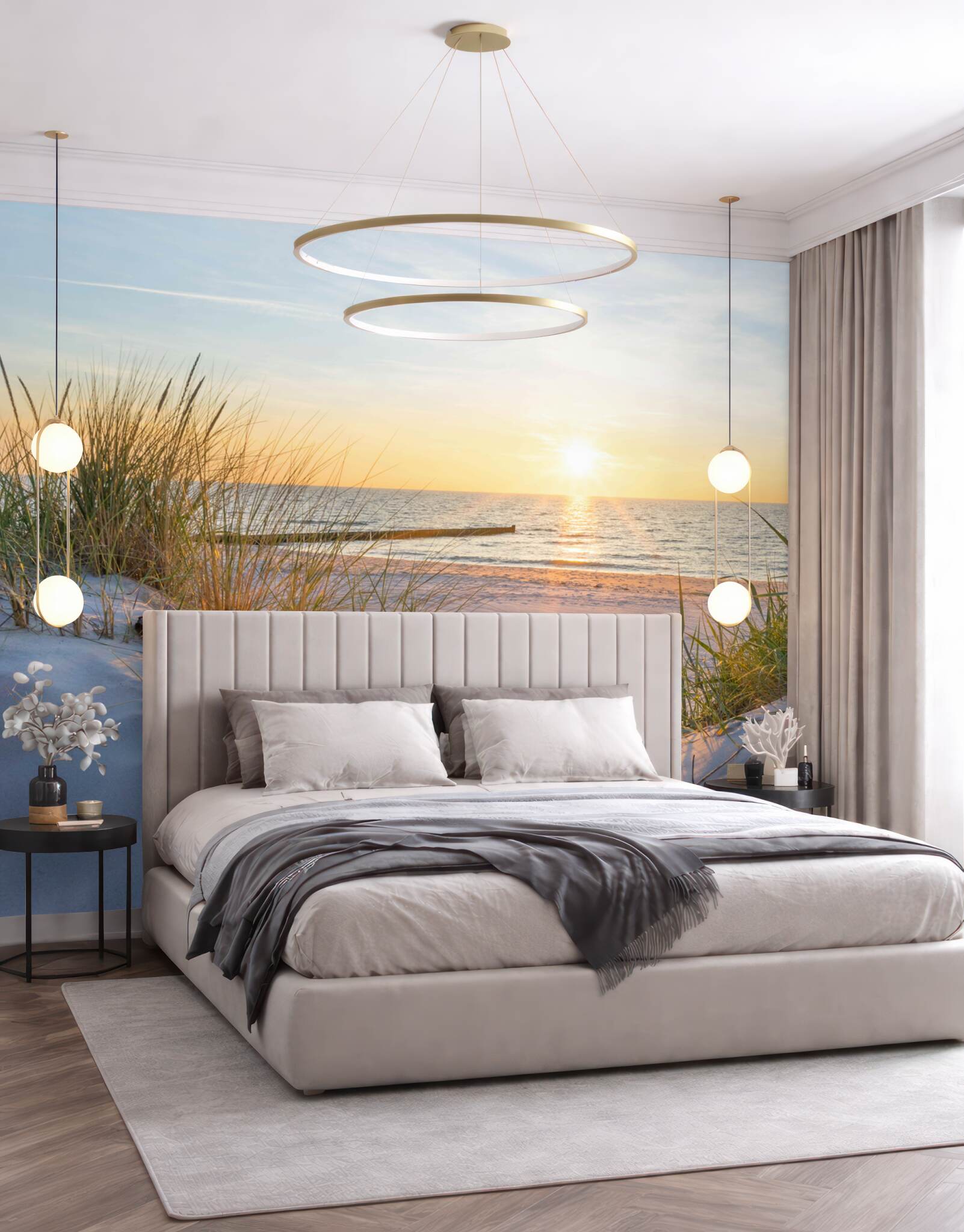 Fototapeta Fototapetaa zachód słońca na plaży?v23