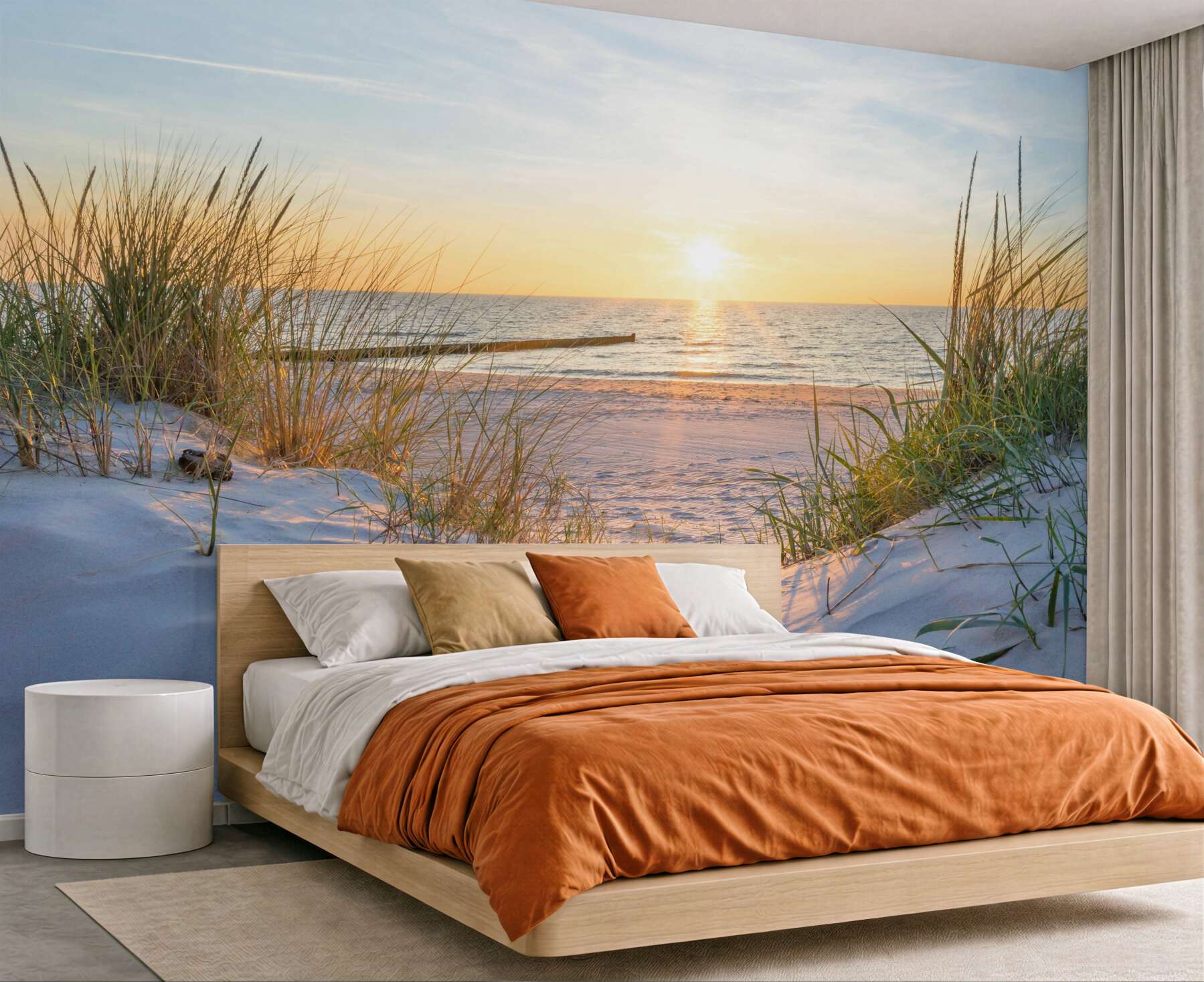 Fototapeta Fototapetaa zachód słońca na plaży?v23