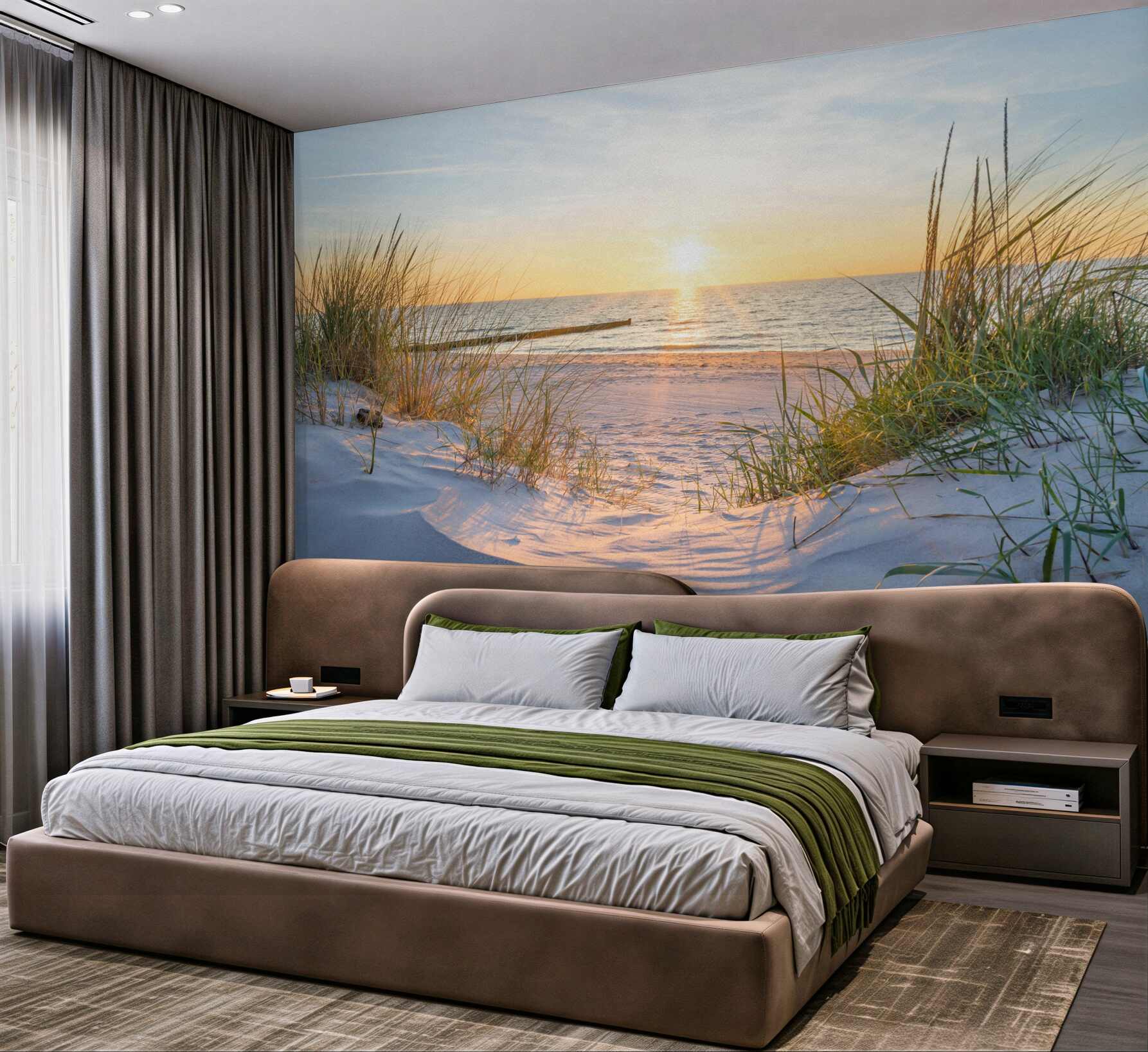 Fototapeta Fototapetaa zachód słońca na plaży?v23